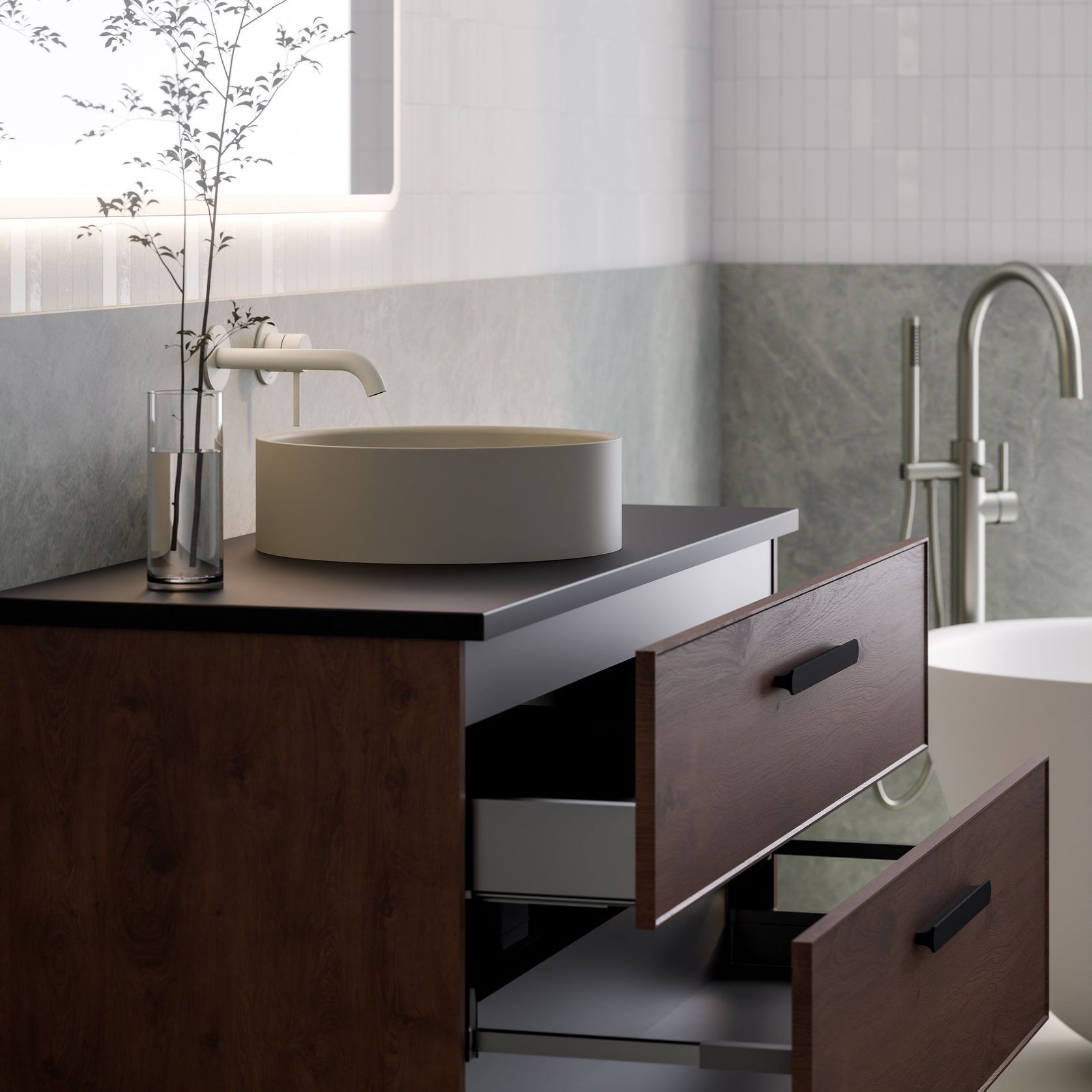 Lineare 1200 Axel Double Drawer Vanity gallery detail image