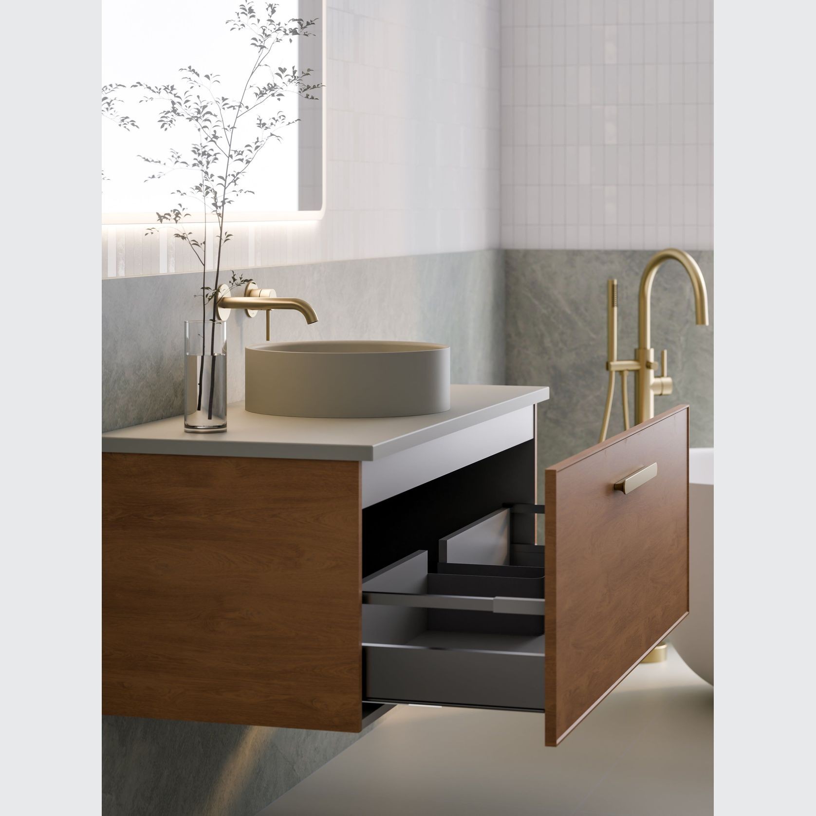 Lineare 1200 Axel Single Drawer Vanity gallery detail image