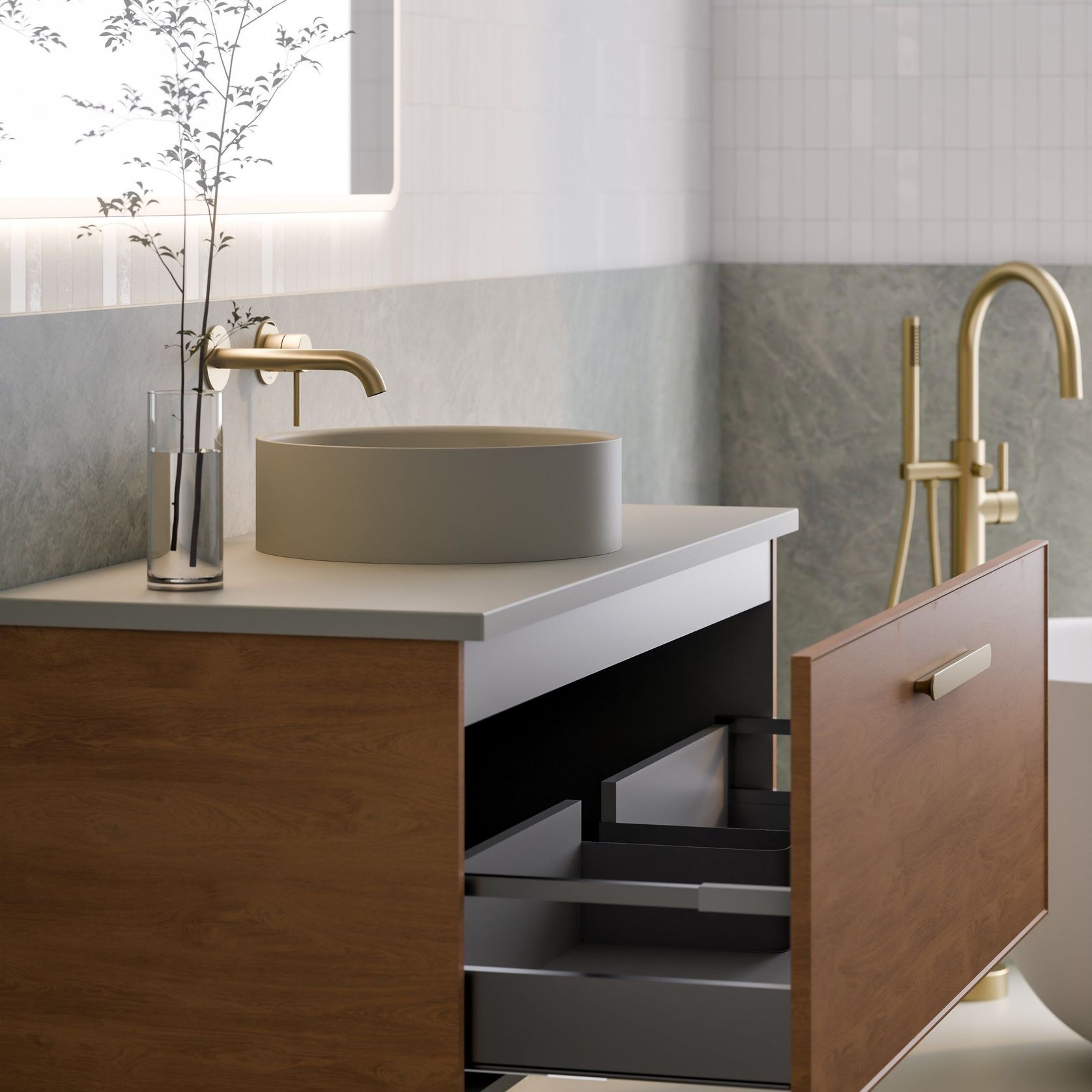 Lineare 1200 Axel Single Drawer Vanity gallery detail image