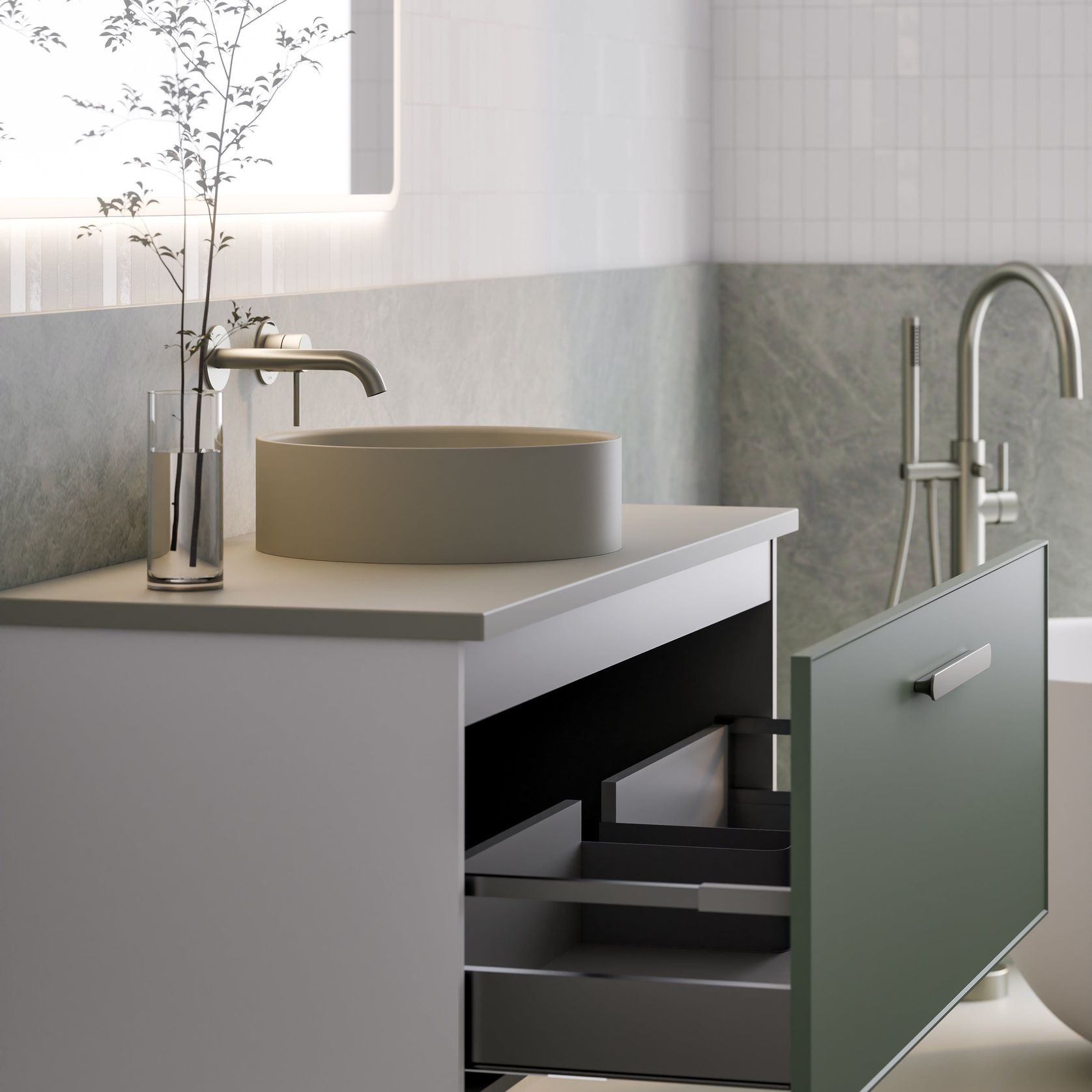 Lineare 1200 Axel Single Drawer Vanity gallery detail image