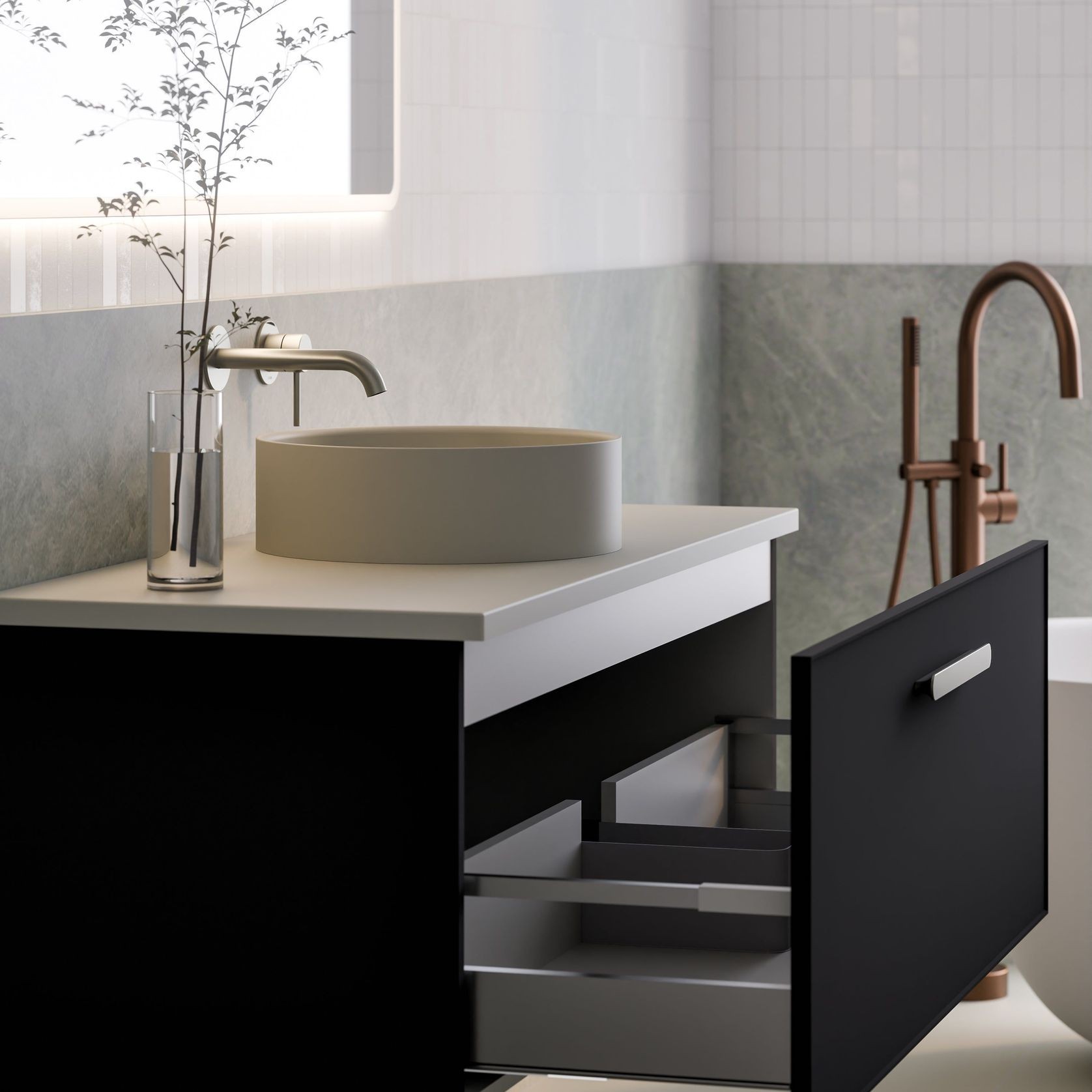 Lineare 1200 Axel Single Drawer Vanity gallery detail image