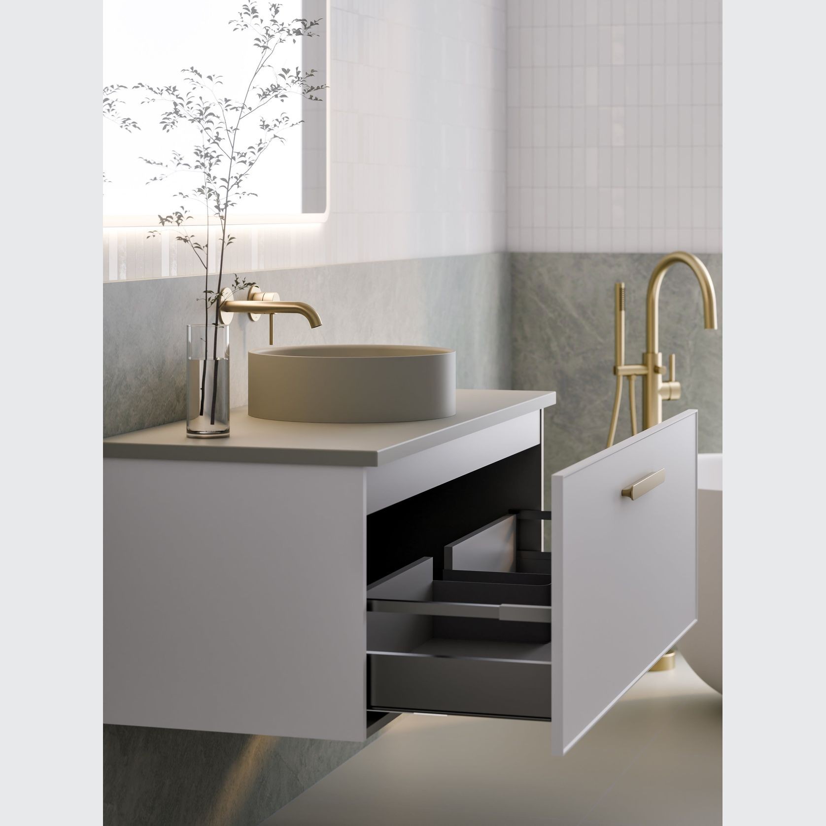 Lineare 1200 Axel Single Drawer Vanity gallery detail image