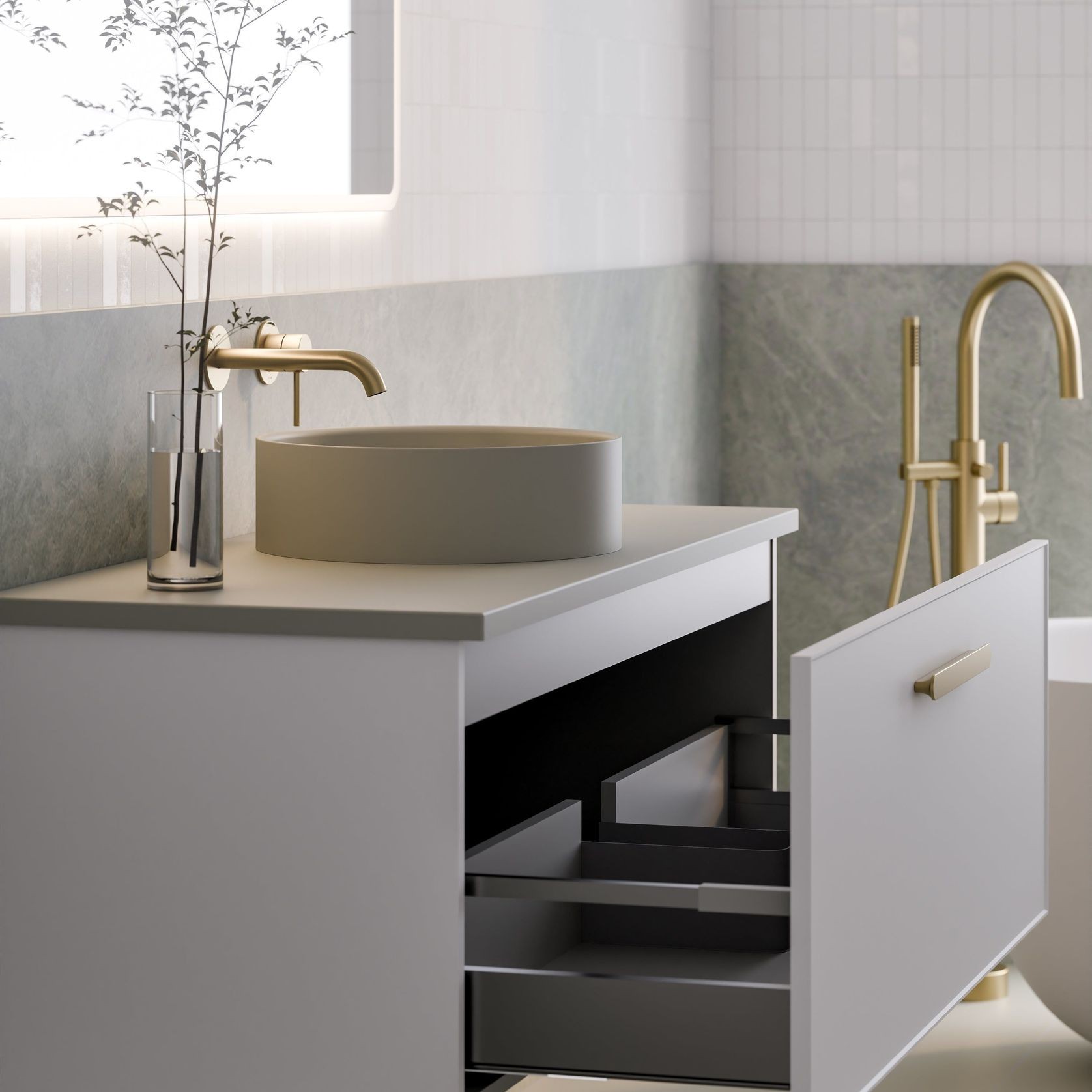Lineare 1200 Axel Single Drawer Vanity gallery detail image