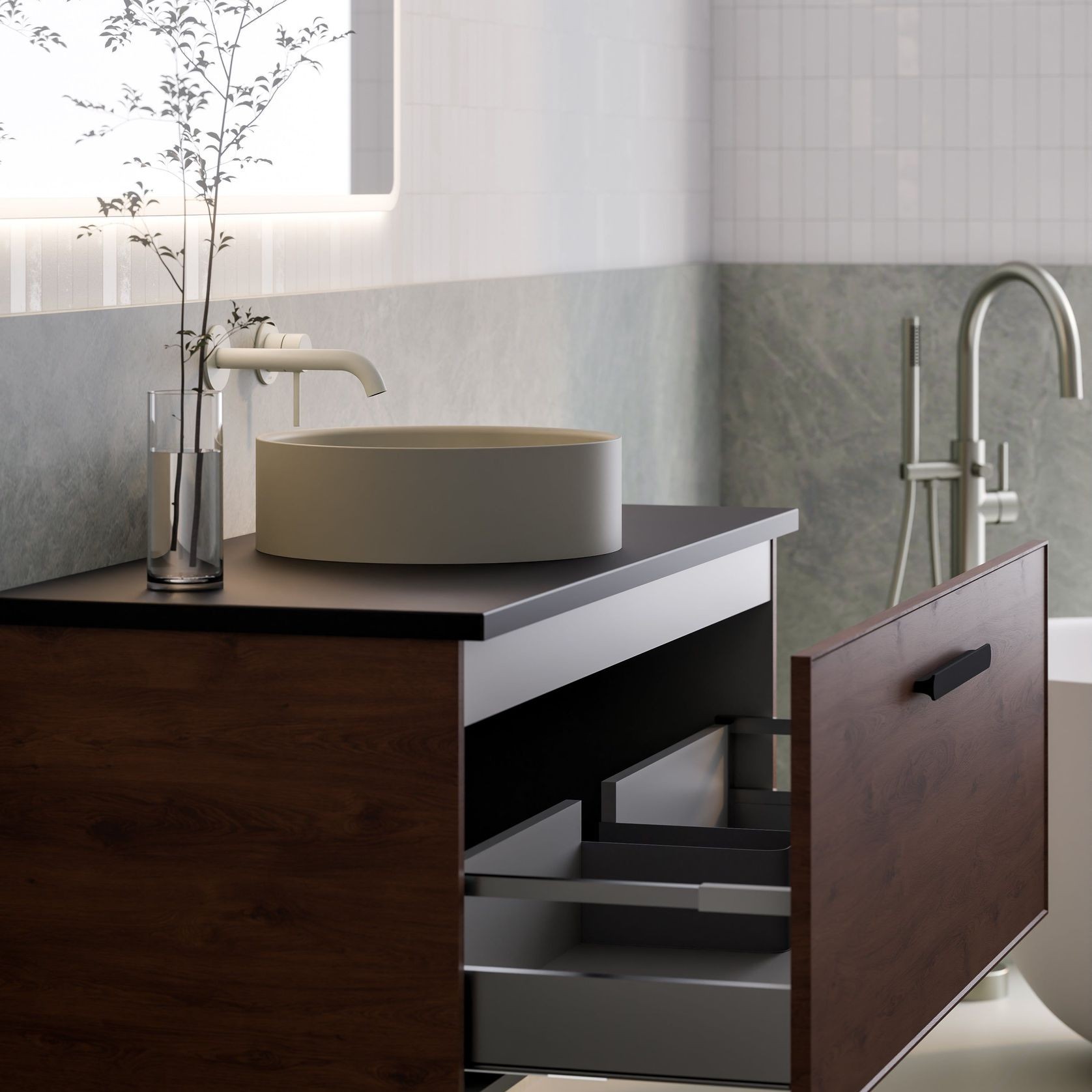 Lineare 1200 Axel Single Drawer Vanity gallery detail image