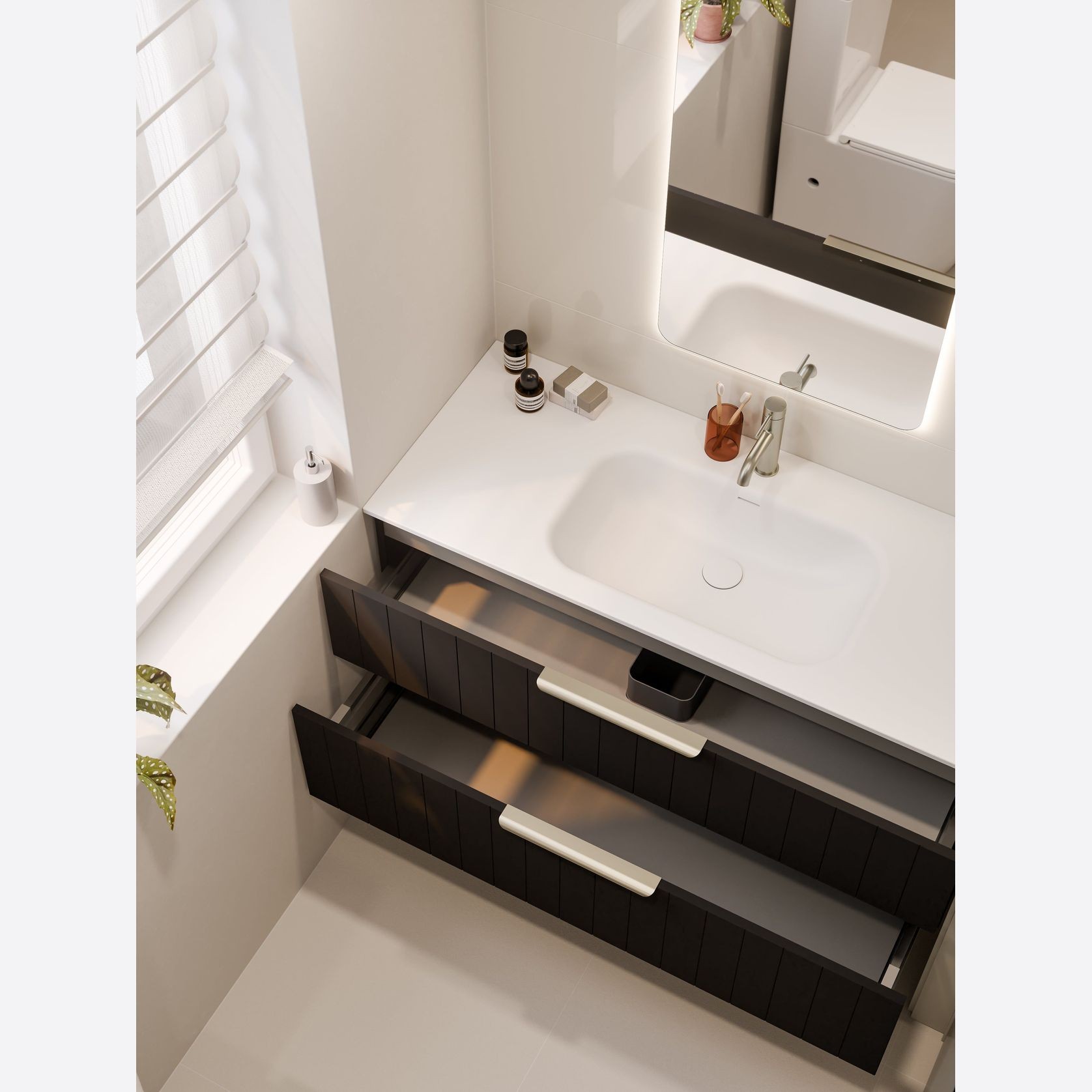 Lineare 1200 Coastal Double Drawer Vanity gallery detail image