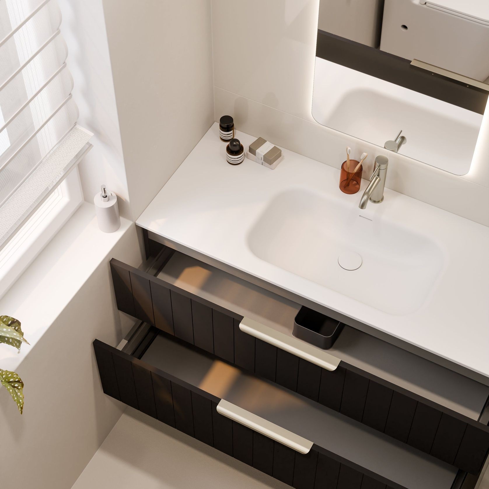 Lineare 1200 Coastal Double Drawer Vanity gallery detail image
