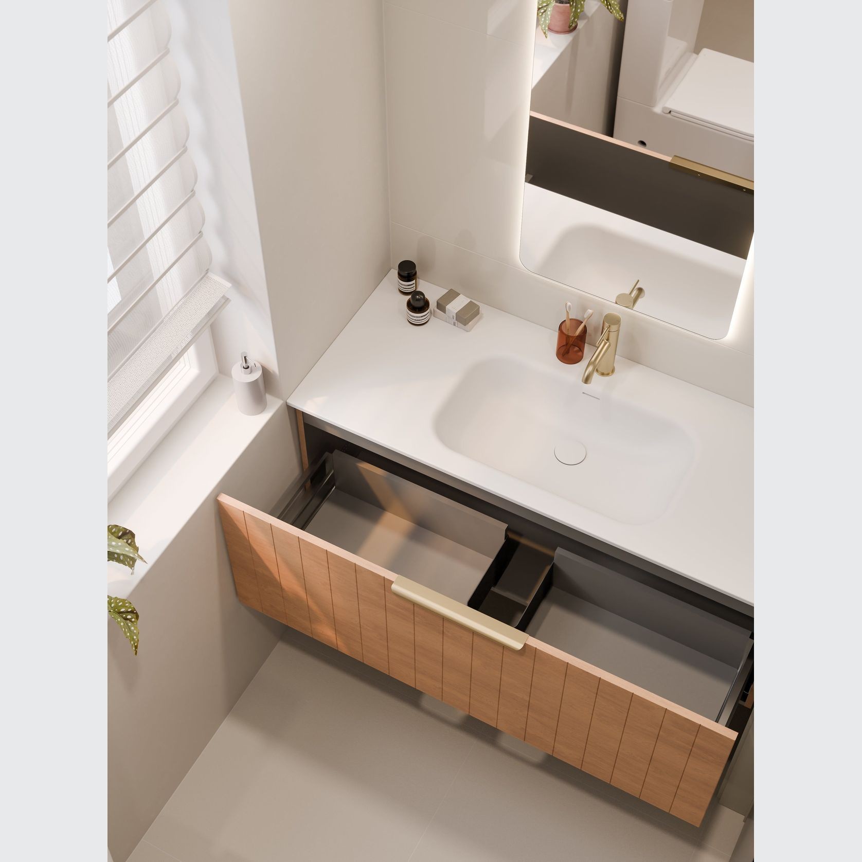 Lineare 1200 Coastal Single Drawer Vanity gallery detail image