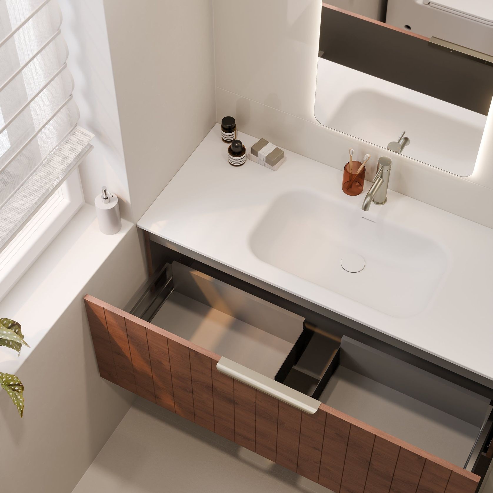 Lineare 1200 Coastal Single Drawer Vanity gallery detail image