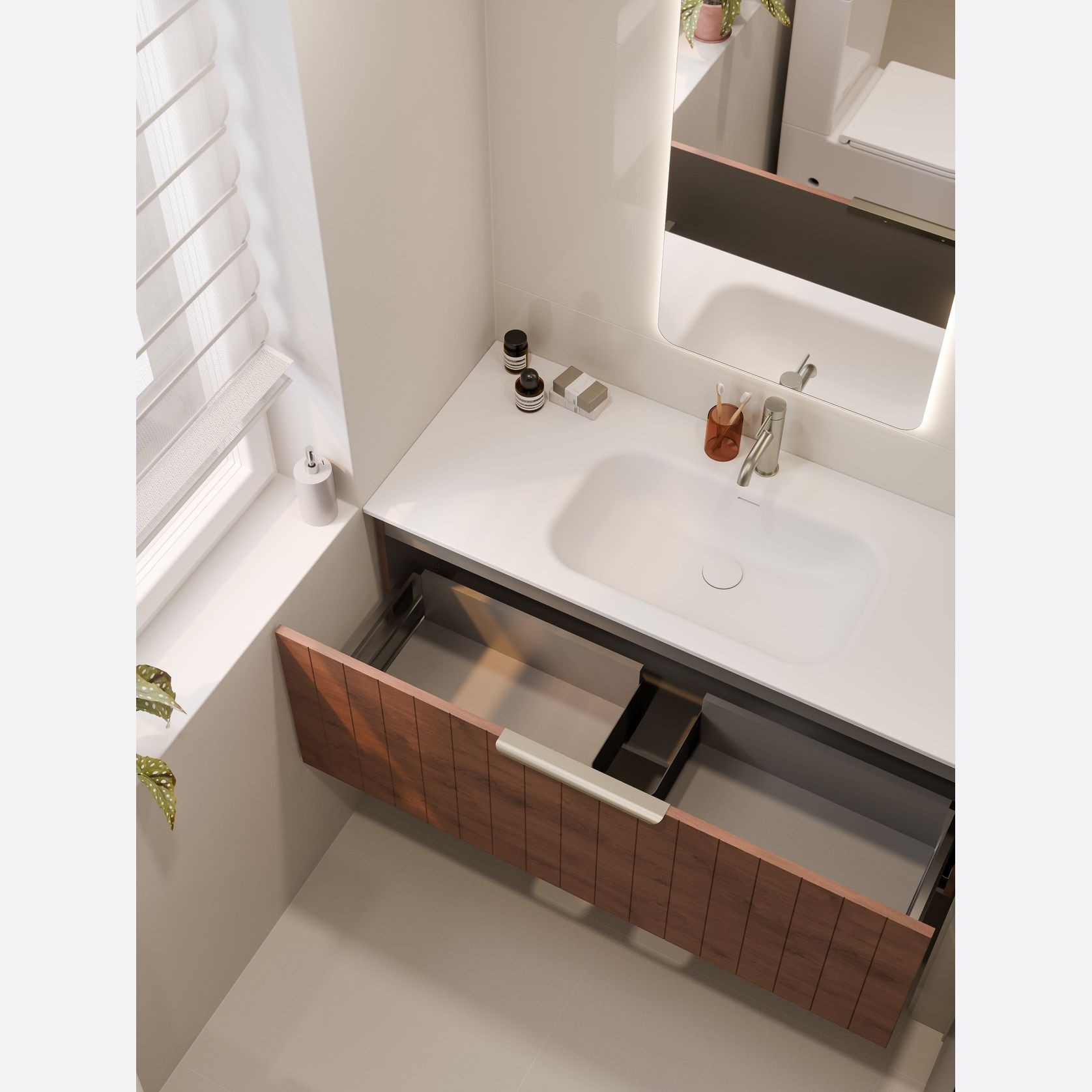 Lineare 1200 Coastal Single Drawer Vanity gallery detail image