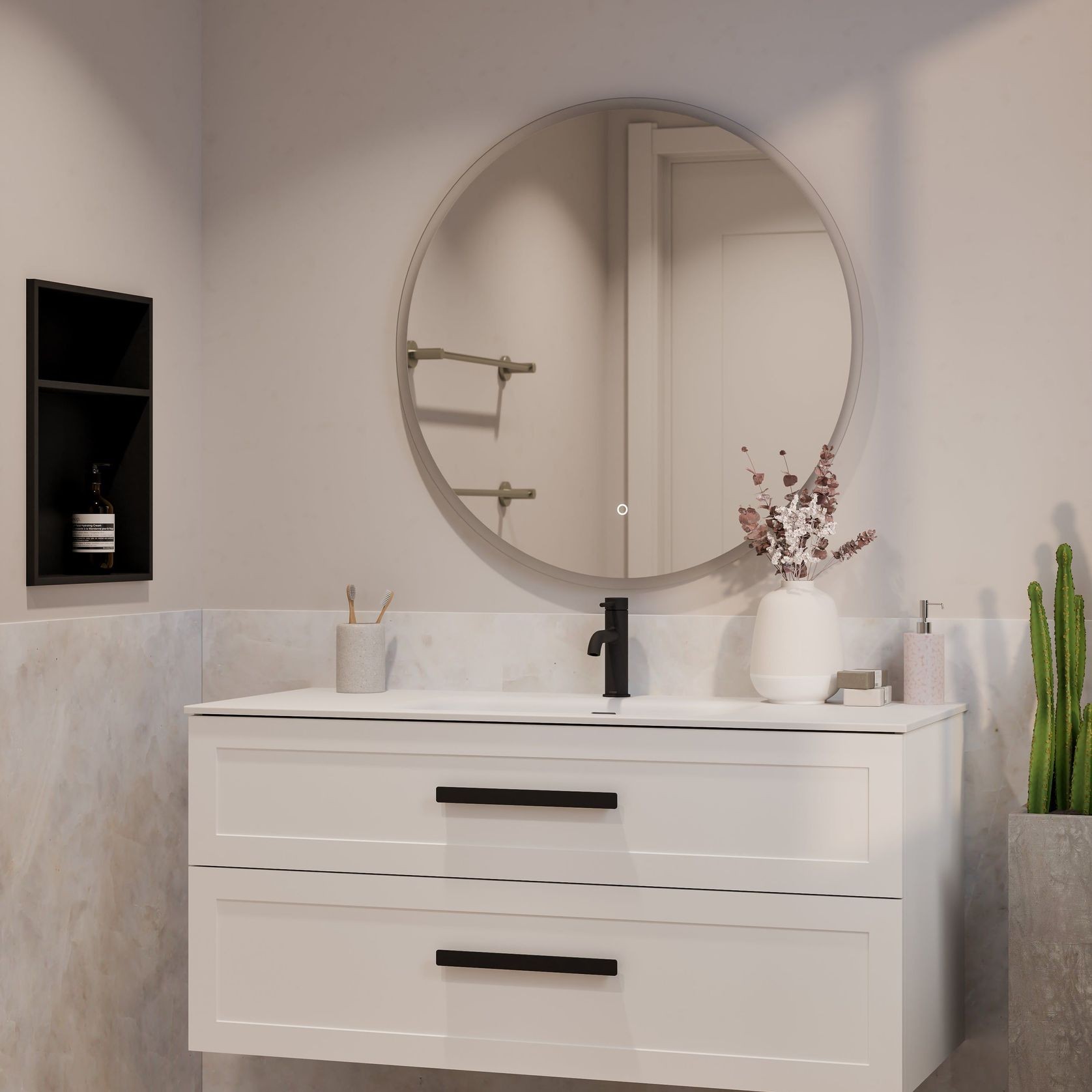Lineare 1200 Loft Double Drawer Vanity gallery detail image