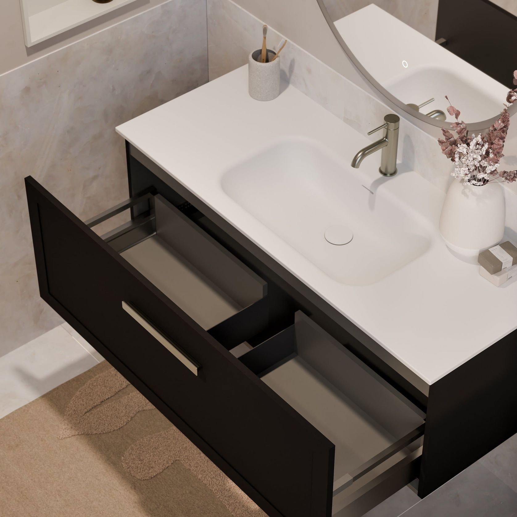 Lineare 1200 Loft Single Drawer Vanity gallery detail image