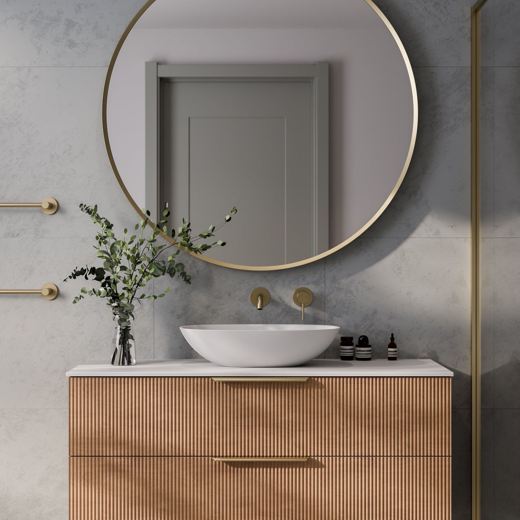 Lineare 1200 Pillar Double Drawer Vanity gallery detail image