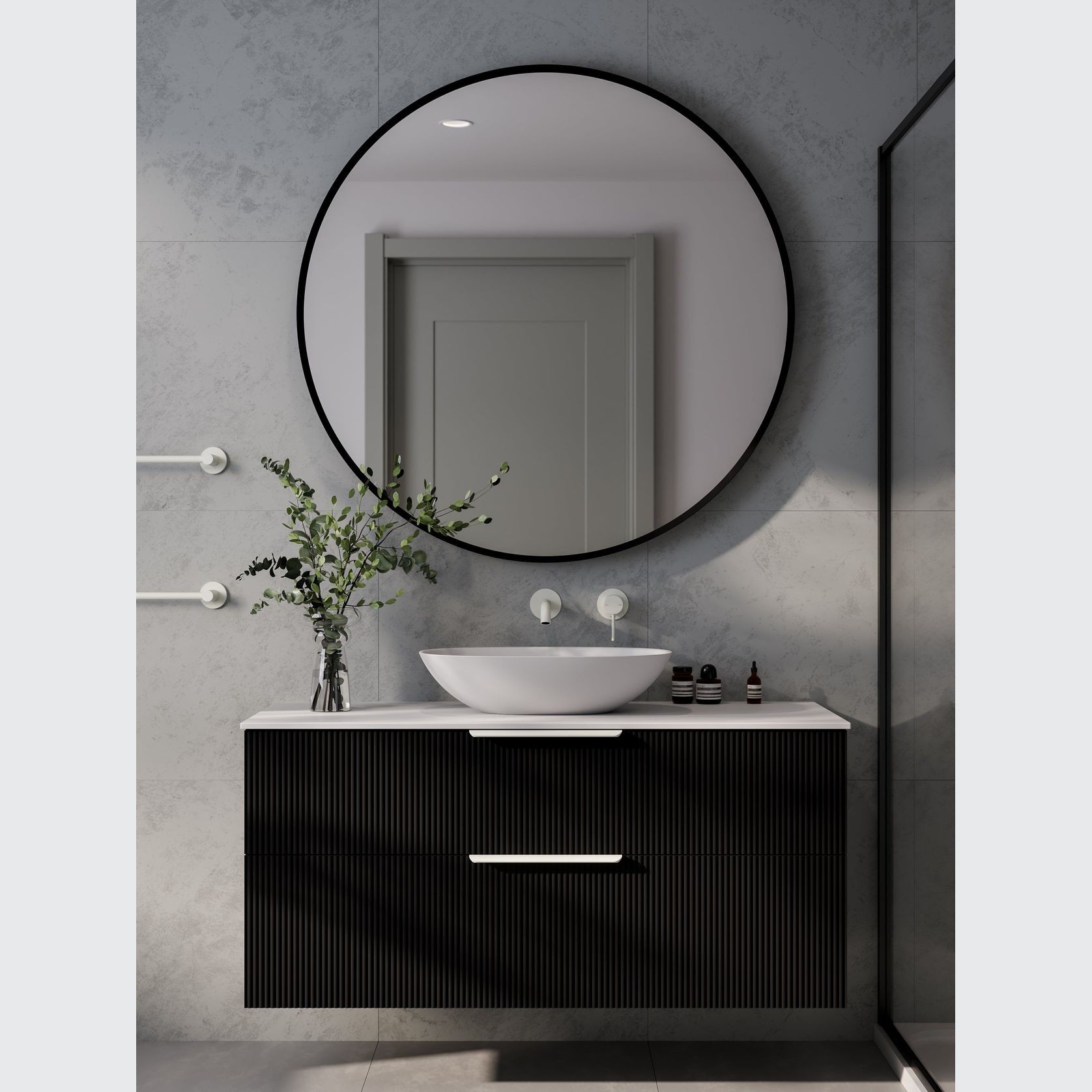 Lineare 1200 Pillar Double Drawer Vanity gallery detail image