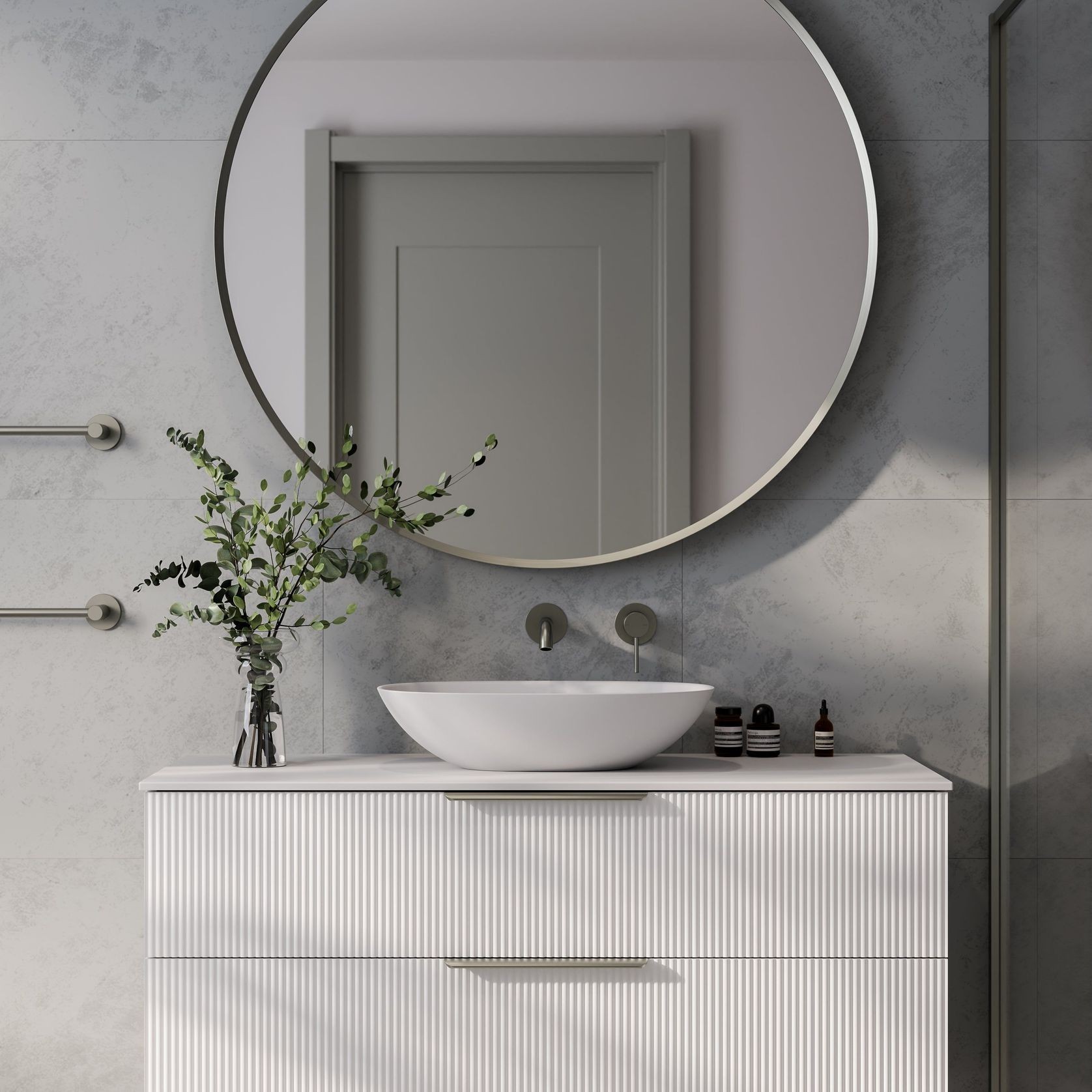 Lineare 1200 Pillar Double Drawer Vanity gallery detail image