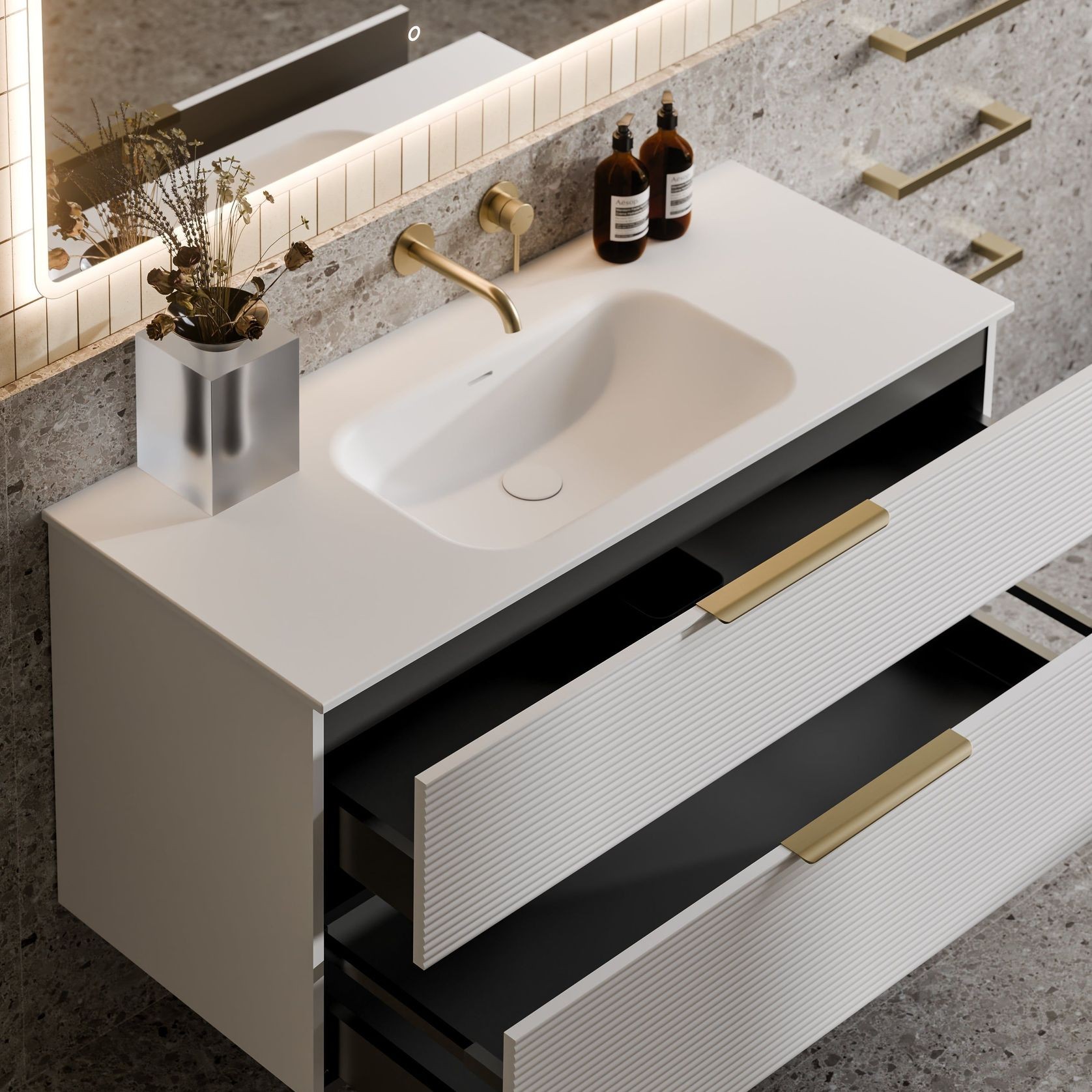 Lineare 1200 Orchard Double  Drawer Vanity gallery detail image