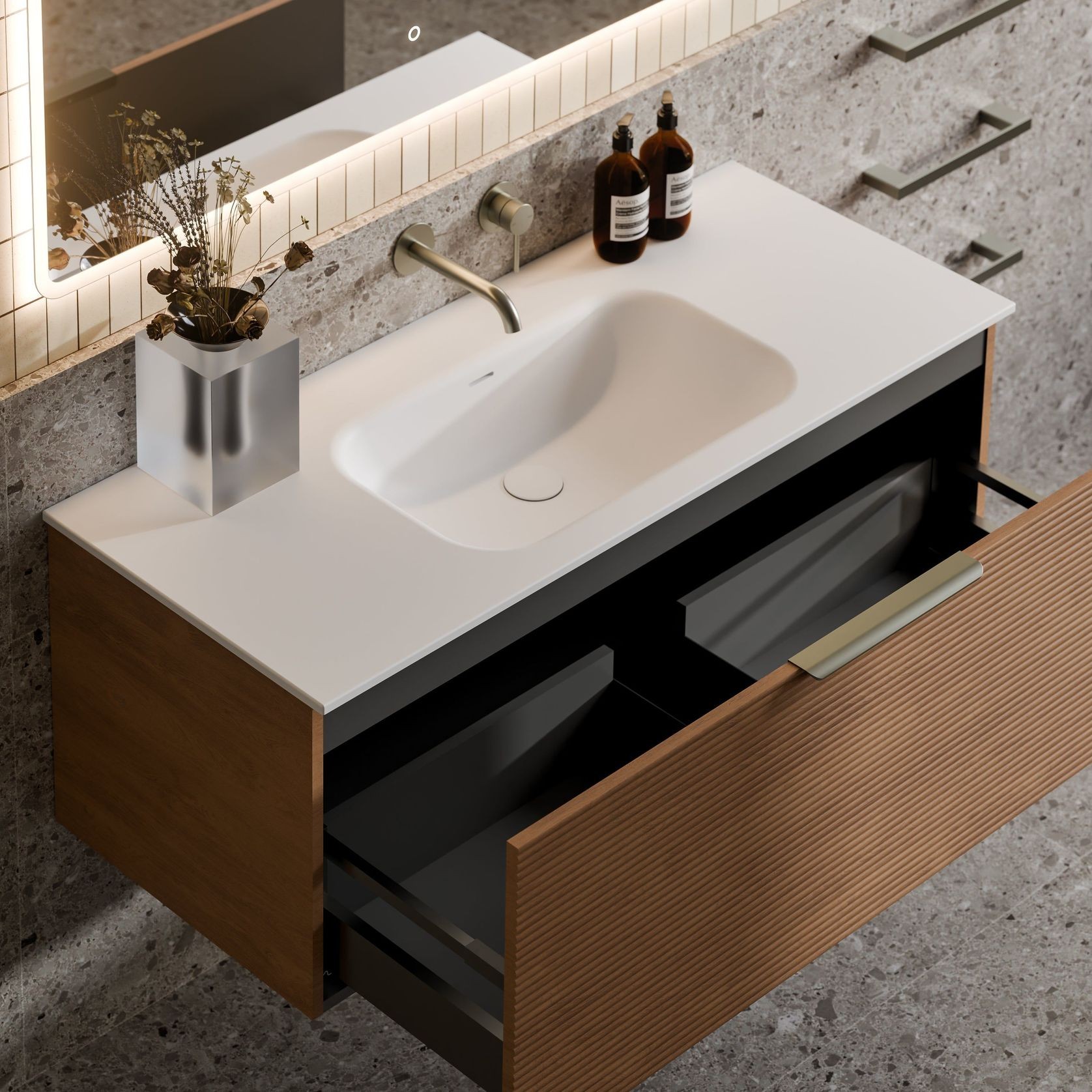 Lineare 1200 Orchard Single Drawer Vanity gallery detail image