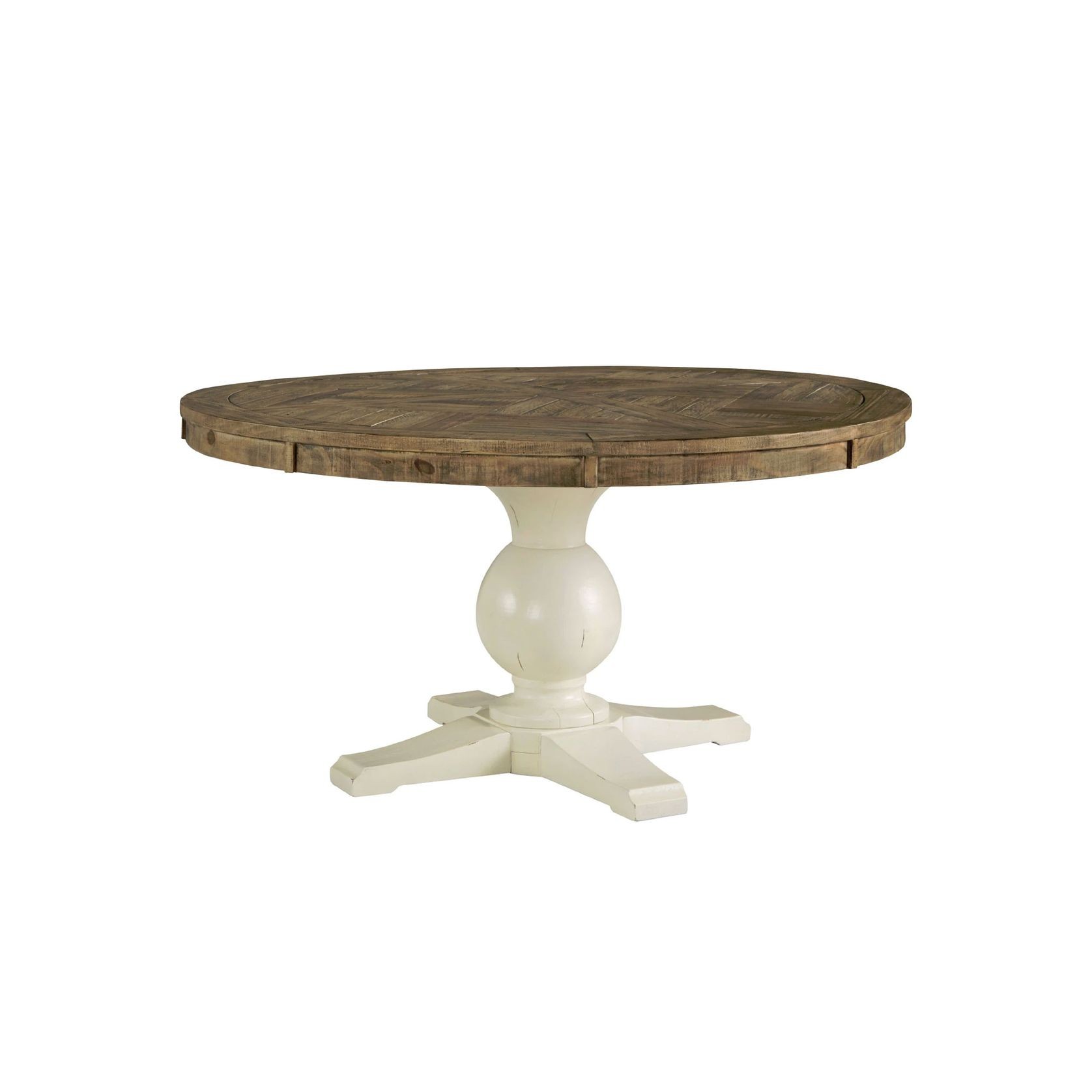 Oakland Round Indoor Timber Two Tone Dining Table gallery detail image