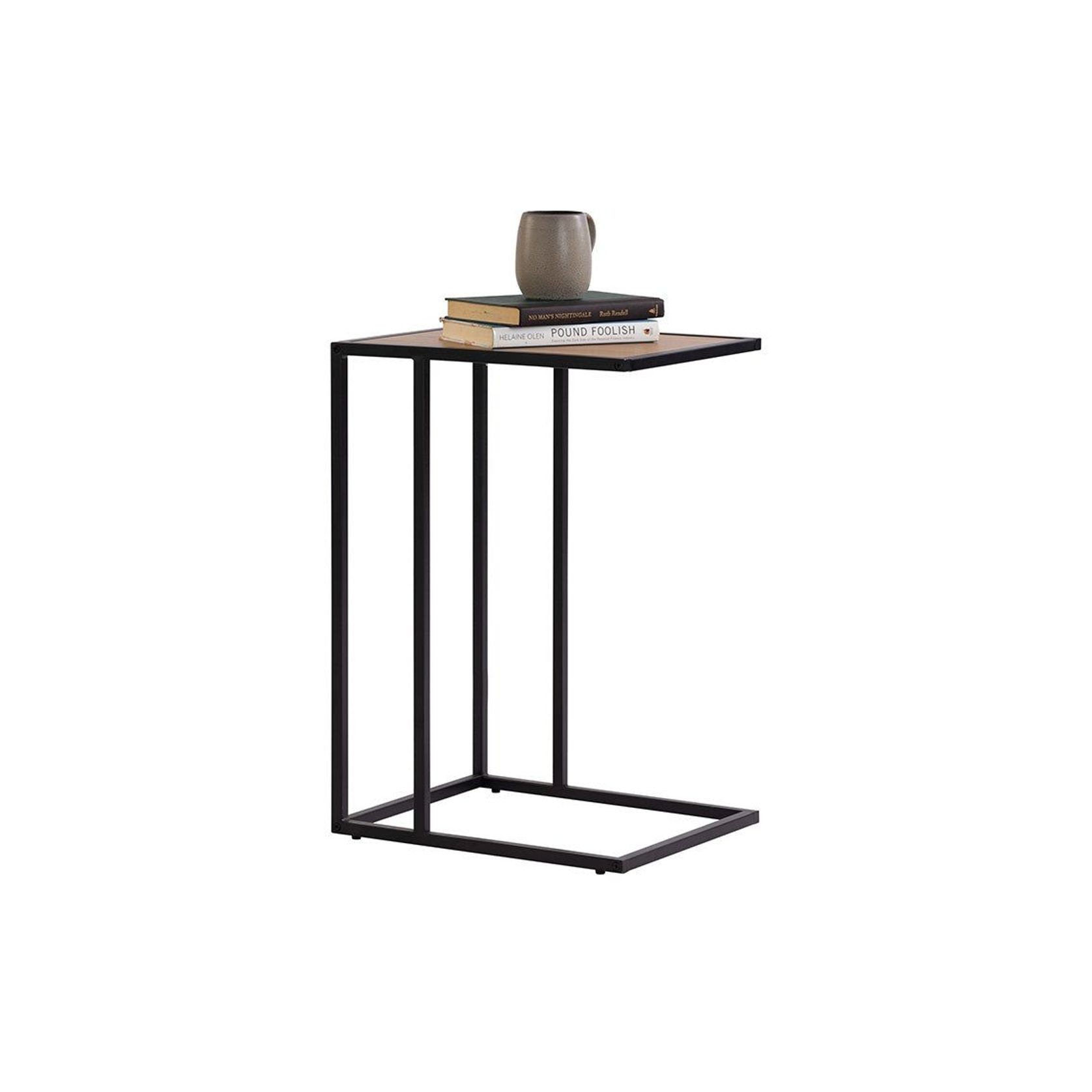 BRADFORD Laptop Table - Natural & Black gallery detail image