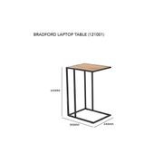 BRADFORD Laptop Table - Natural & Black gallery detail image