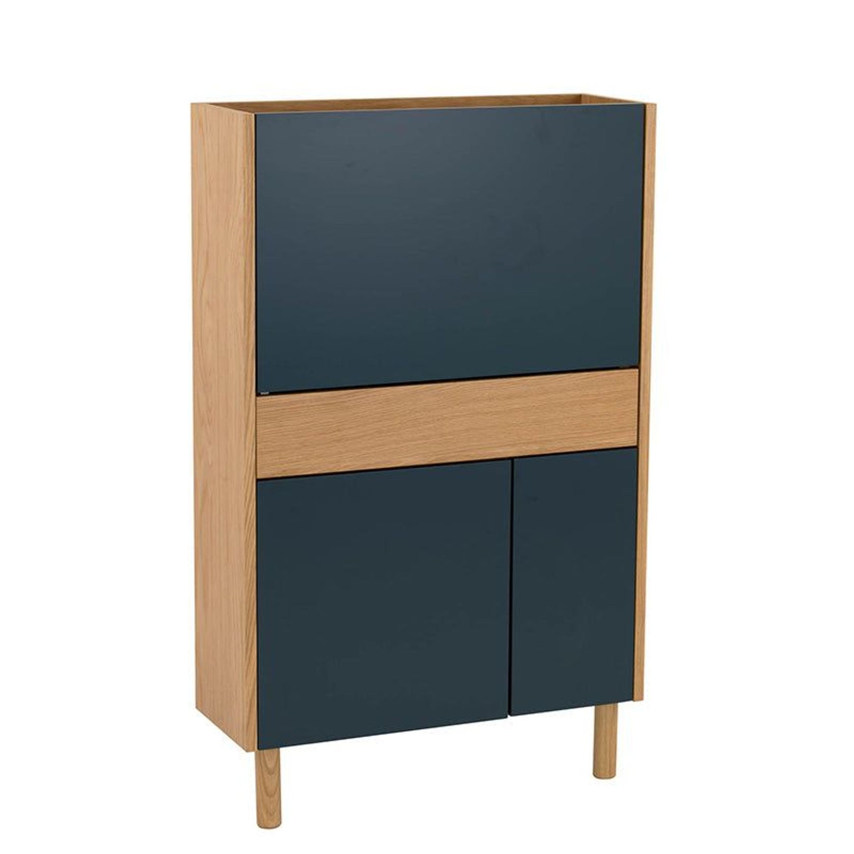 BARTON Study Desk 71cm - Blue & Natural gallery detail image