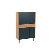 BARTON Study Desk 71cm - Blue & Natural gallery detail image