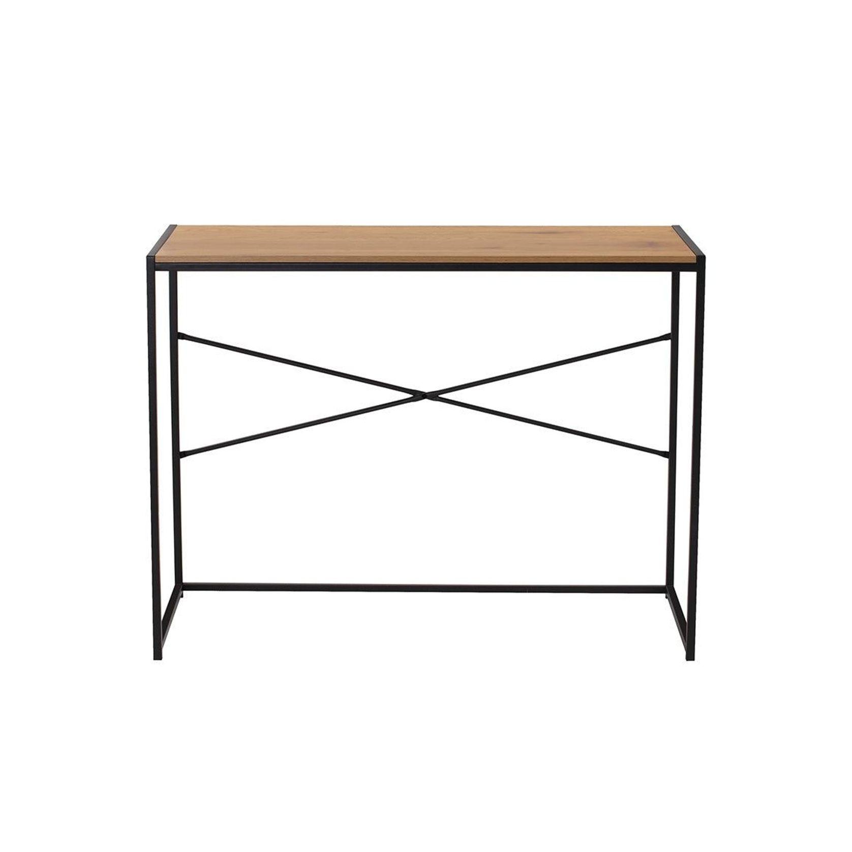 BRADFORD Study Desk 100cm - Natural & Black gallery detail image