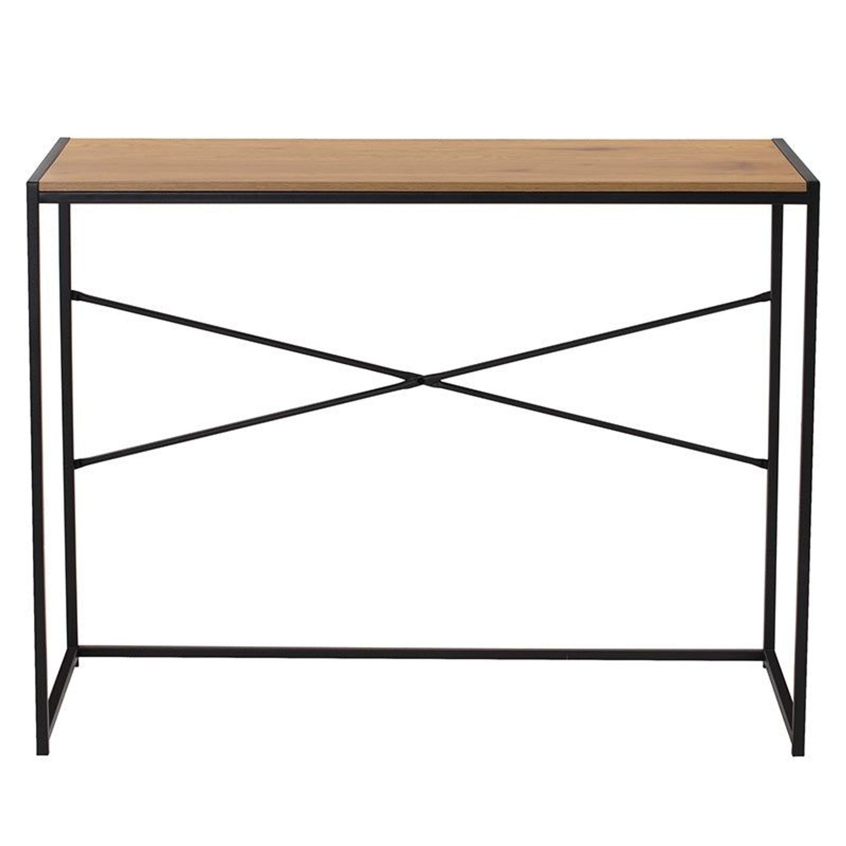 BRADFORD Study Desk 100cm - Natural & Black gallery detail image
