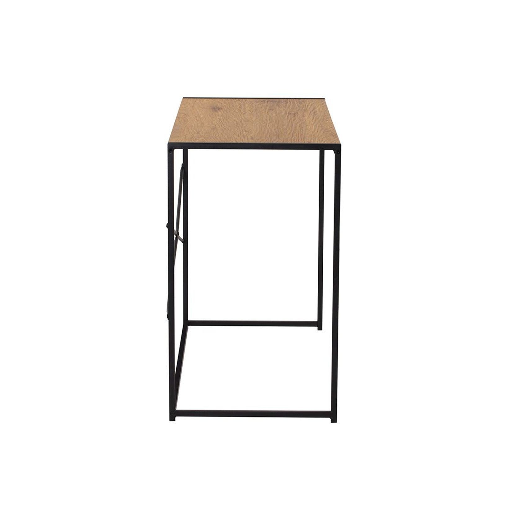 BRADFORD Study Desk 100cm - Natural & Black gallery detail image