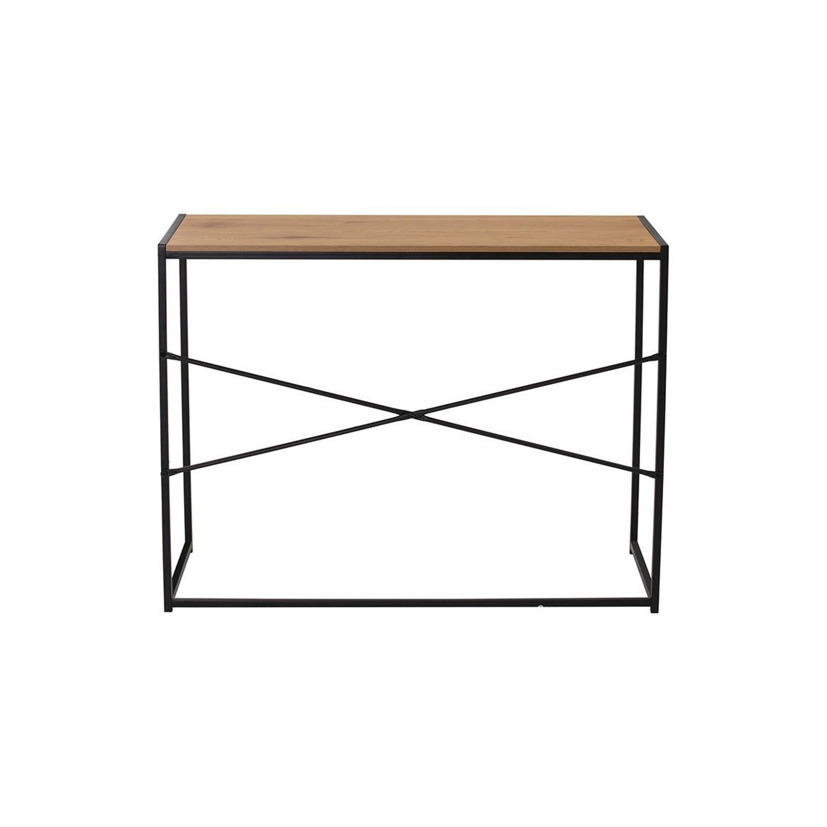 BRADFORD Study Desk 100cm - Natural & Black gallery detail image