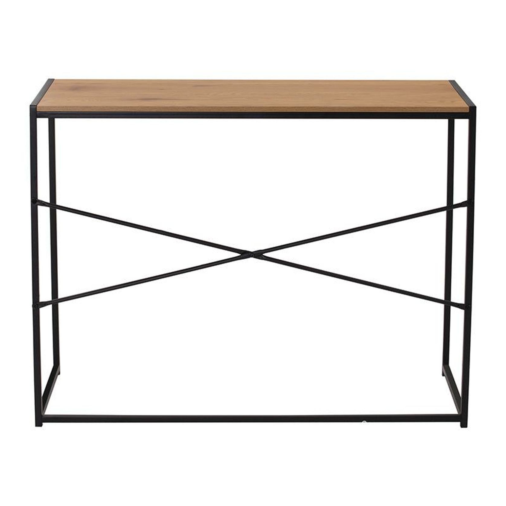 BRADFORD Study Desk 100cm - Natural & Black gallery detail image