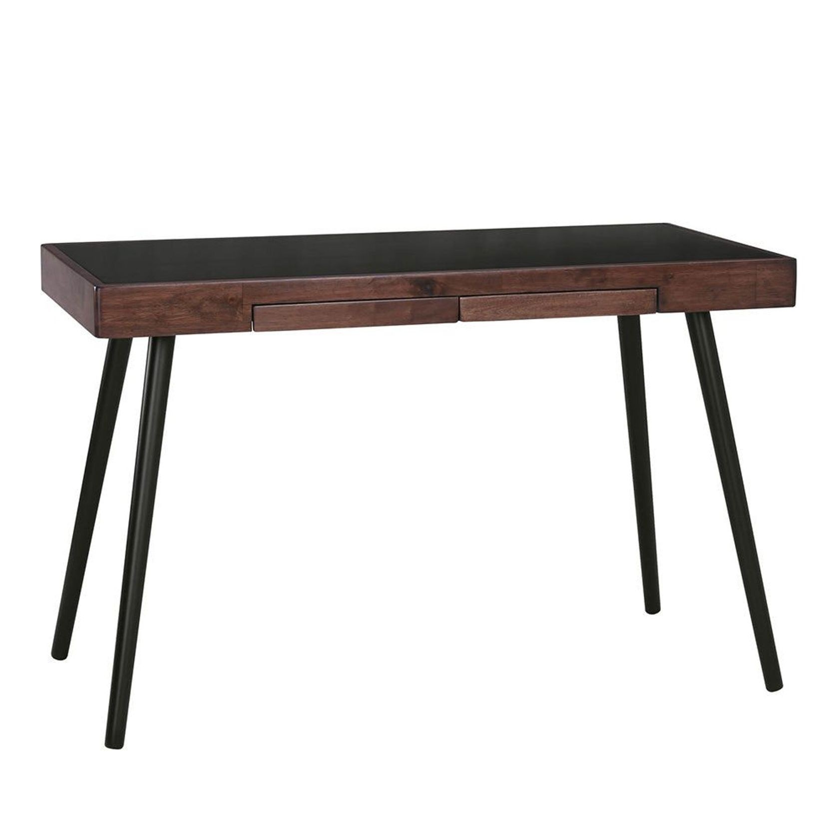 RETH Study Desk 120cm - Walnut & Black gallery detail image