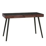 RETH Study Desk 120cm - Walnut & Black gallery detail image
