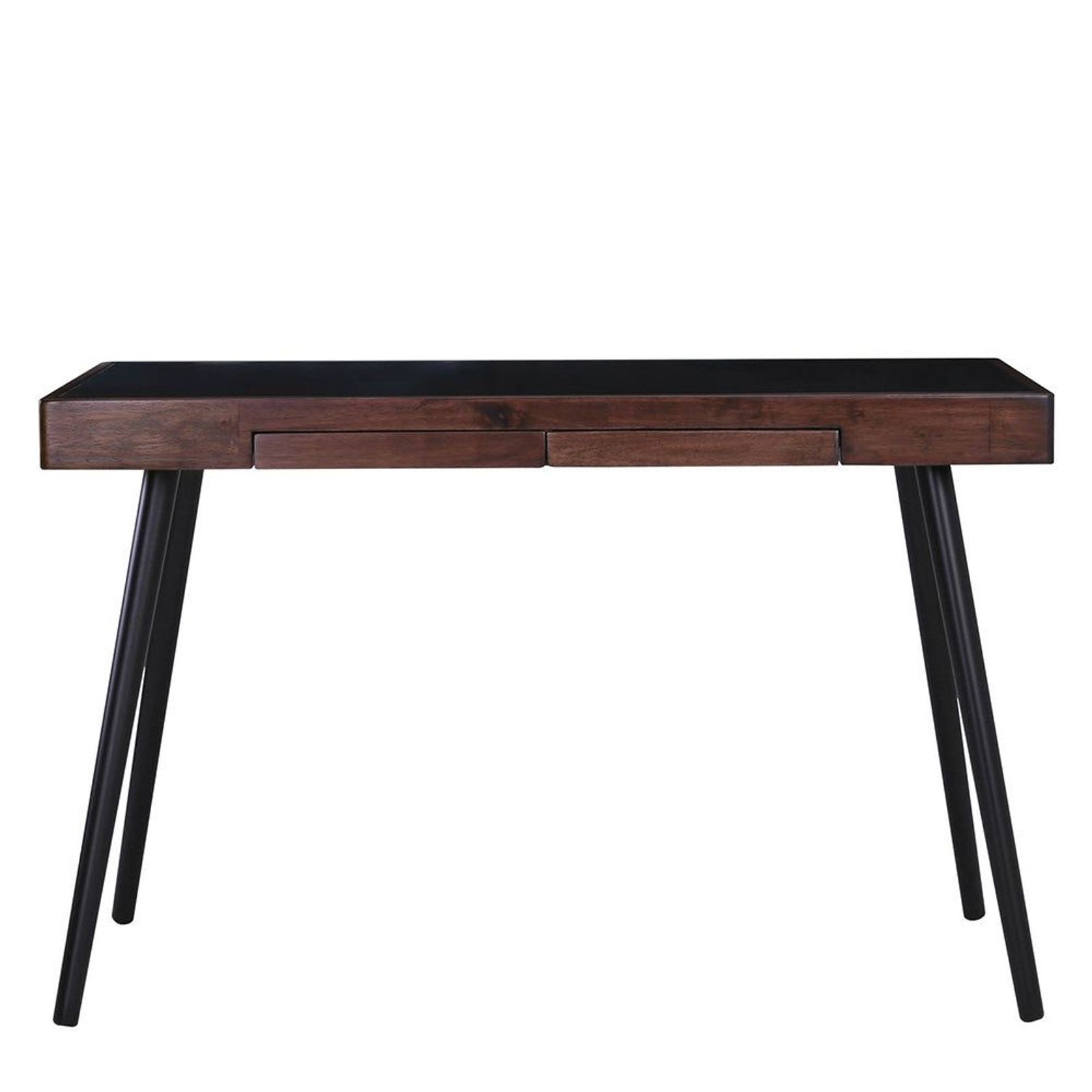 RETH Study Desk 120cm - Walnut & Black gallery detail image