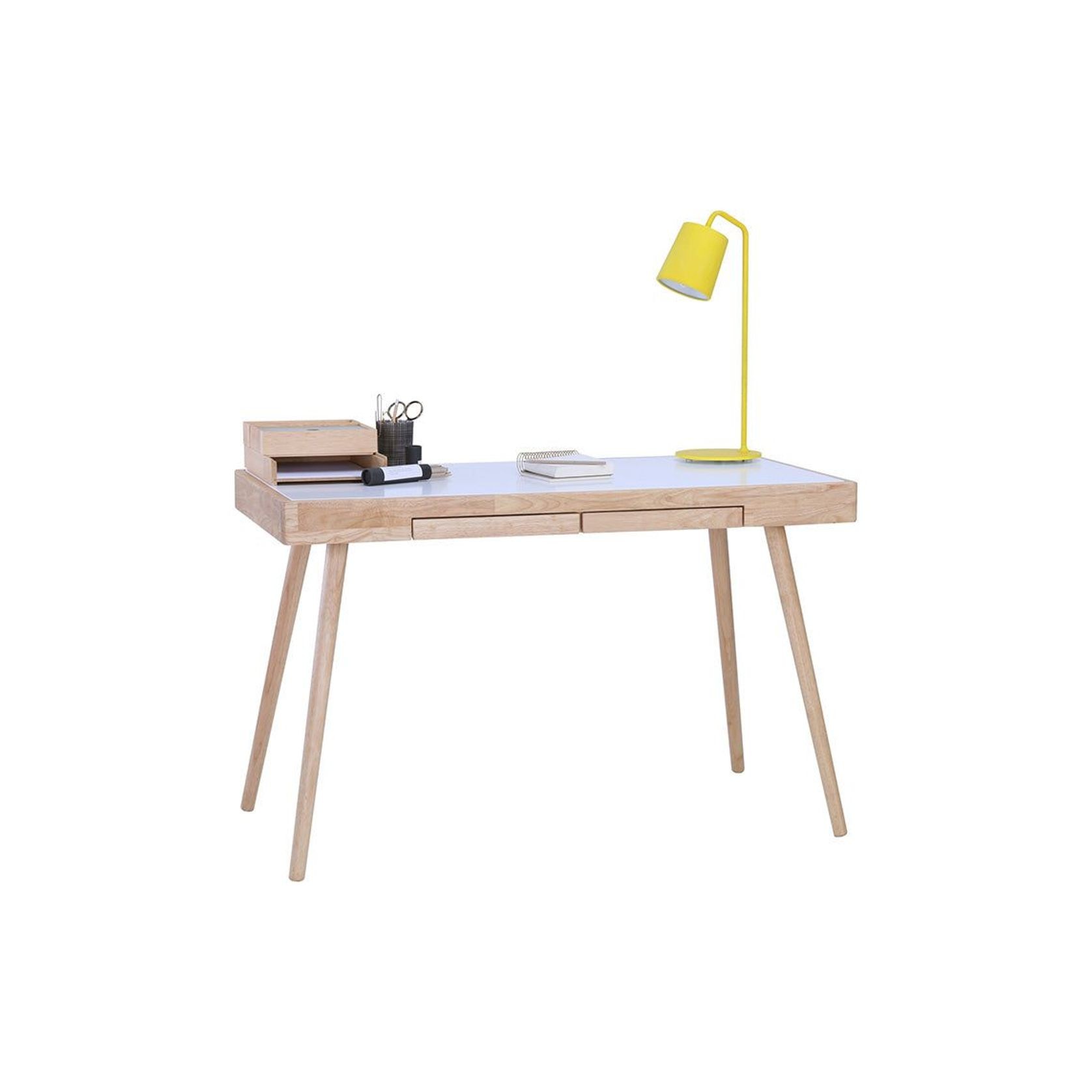 RETH Study Desk 120cm - Natural & White gallery detail image