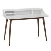 LAGOM Study Desk 120cm - White & Walnut gallery detail image