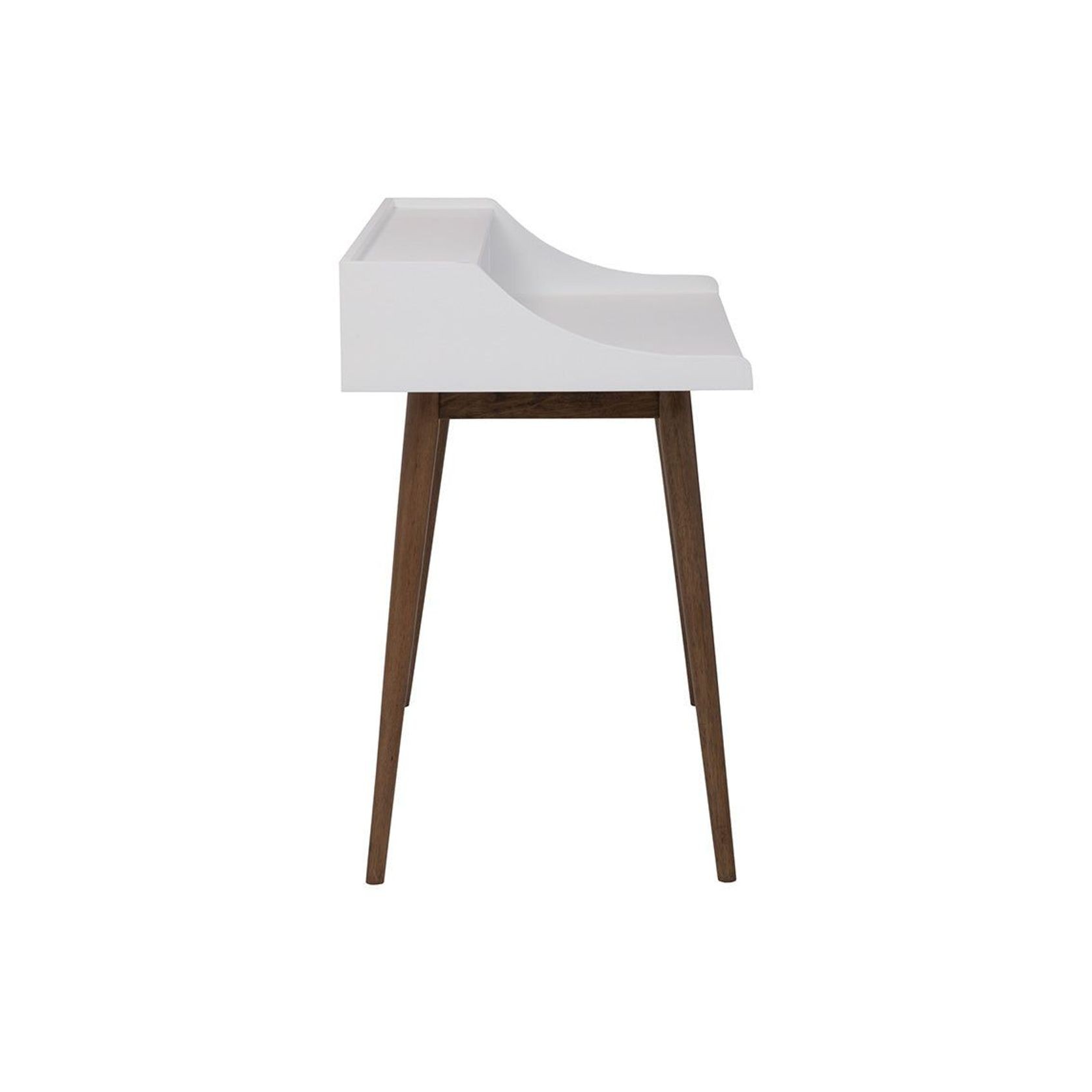 LAGOM Study Desk 120cm - White & Walnut gallery detail image