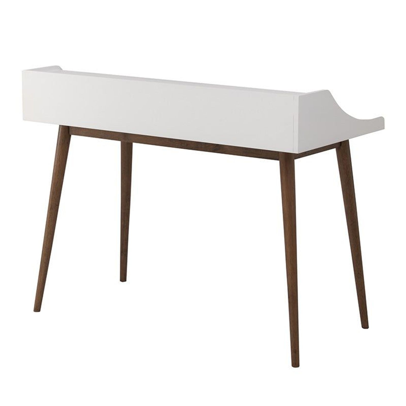 LAGOM Study Desk 120cm - White & Walnut gallery detail image