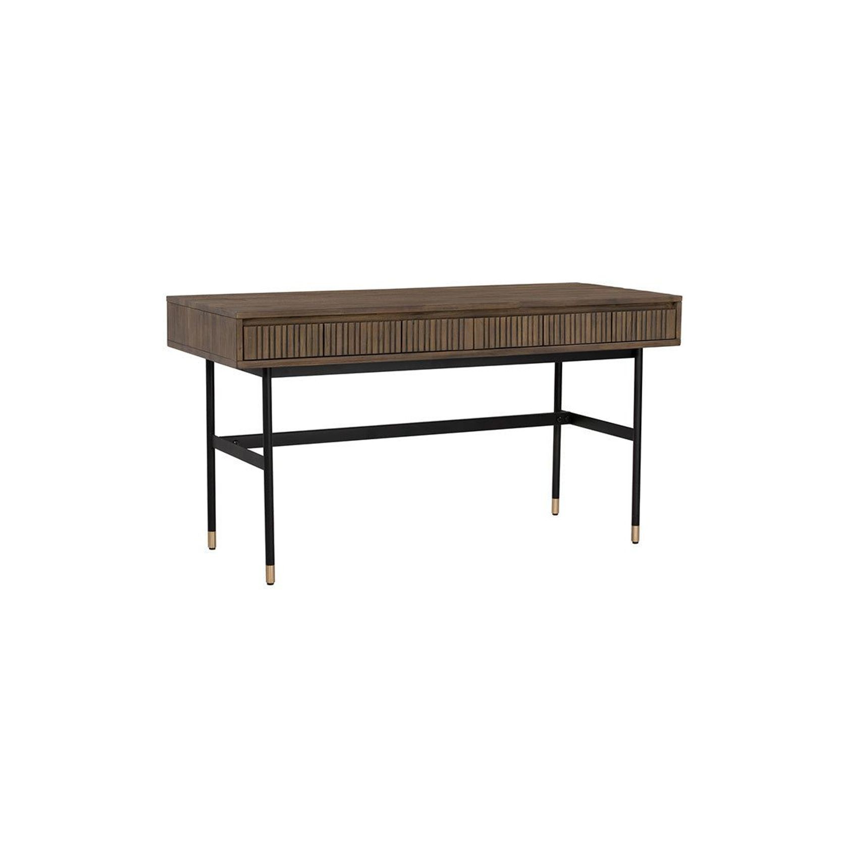 HAMILTON Study Desk Solid Acacia Wood 140cm - Toffee gallery detail image