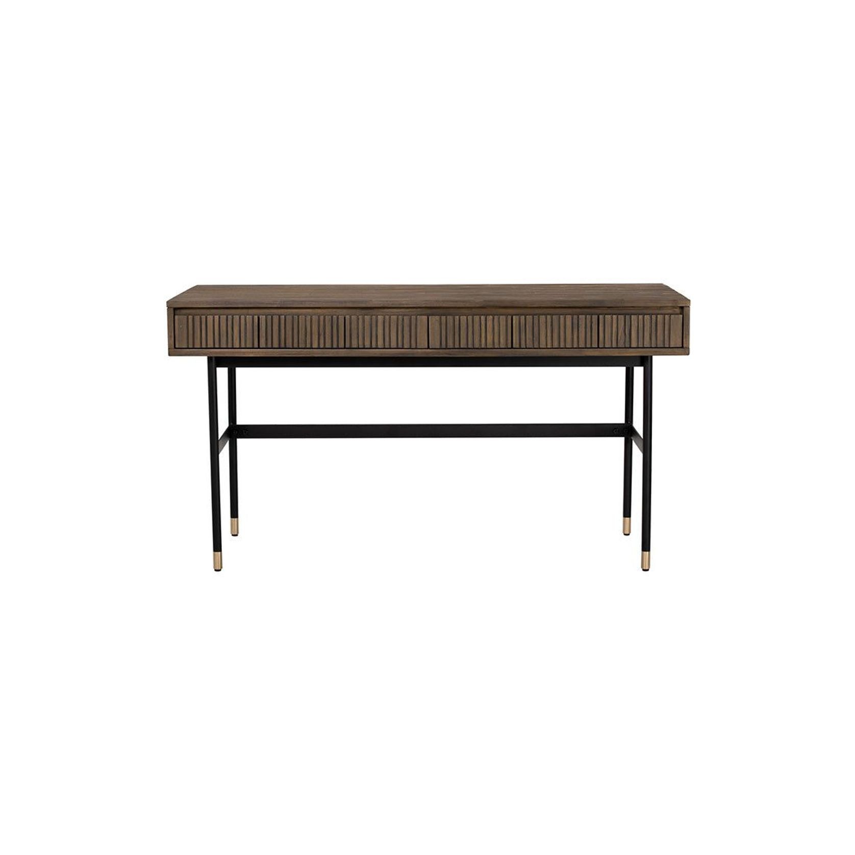 HAMILTON Study Desk Solid Acacia Wood 140cm - Toffee gallery detail image