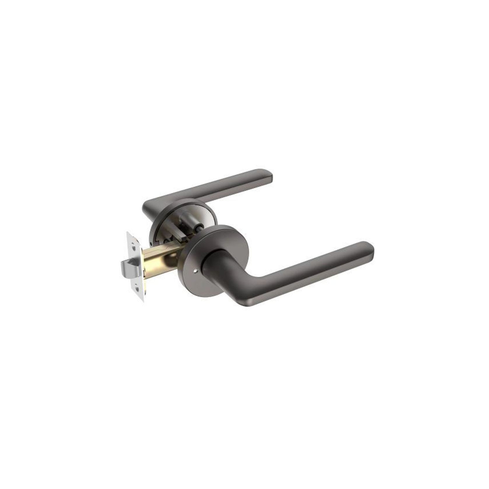 Loft Lever Handle In Nickel Graphite gallery detail image
