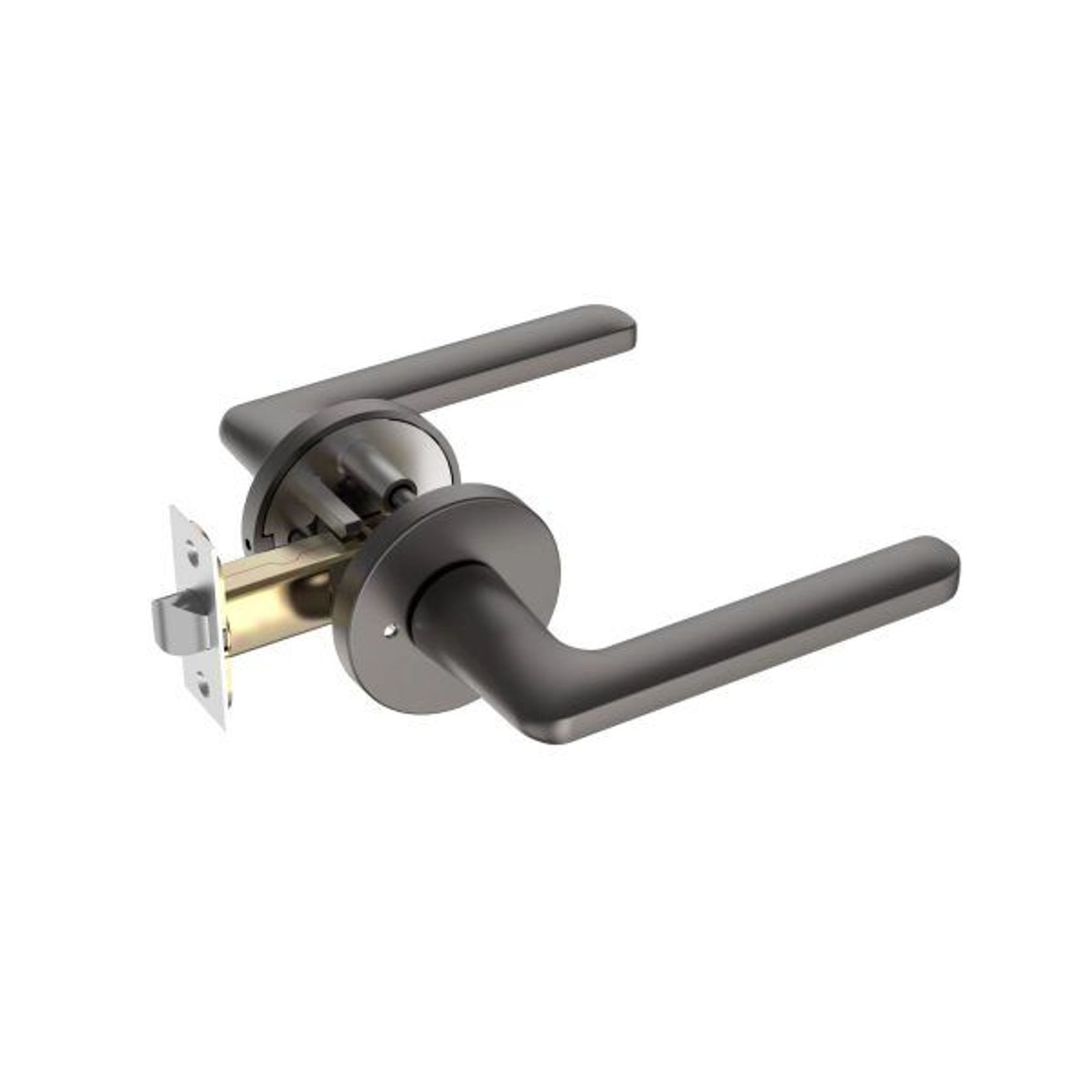 Loft Lever Handle In Nickel Graphite gallery detail image