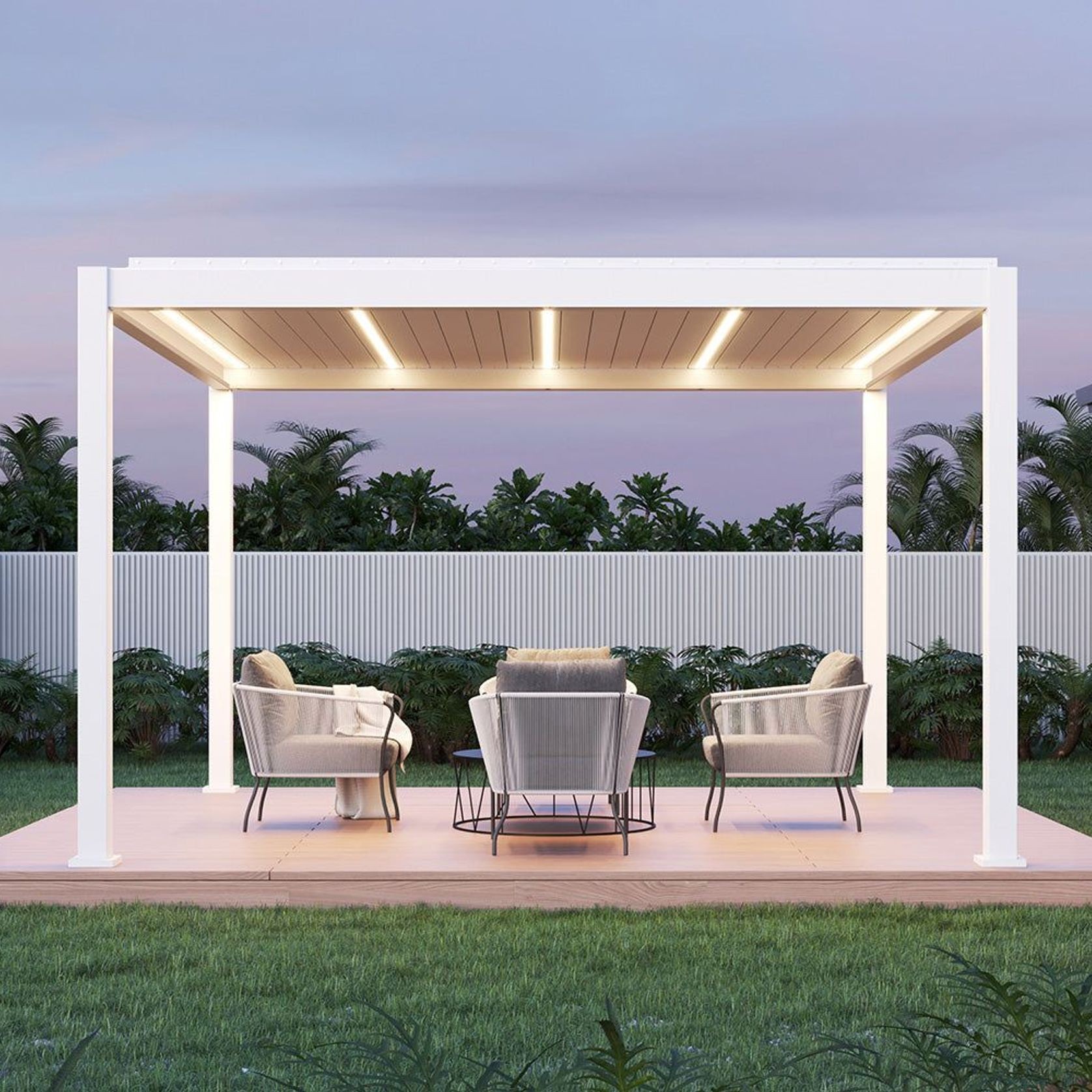 Caribbean Motorised Freestanding Louvre Roof Aluminium Pergola gallery detail image