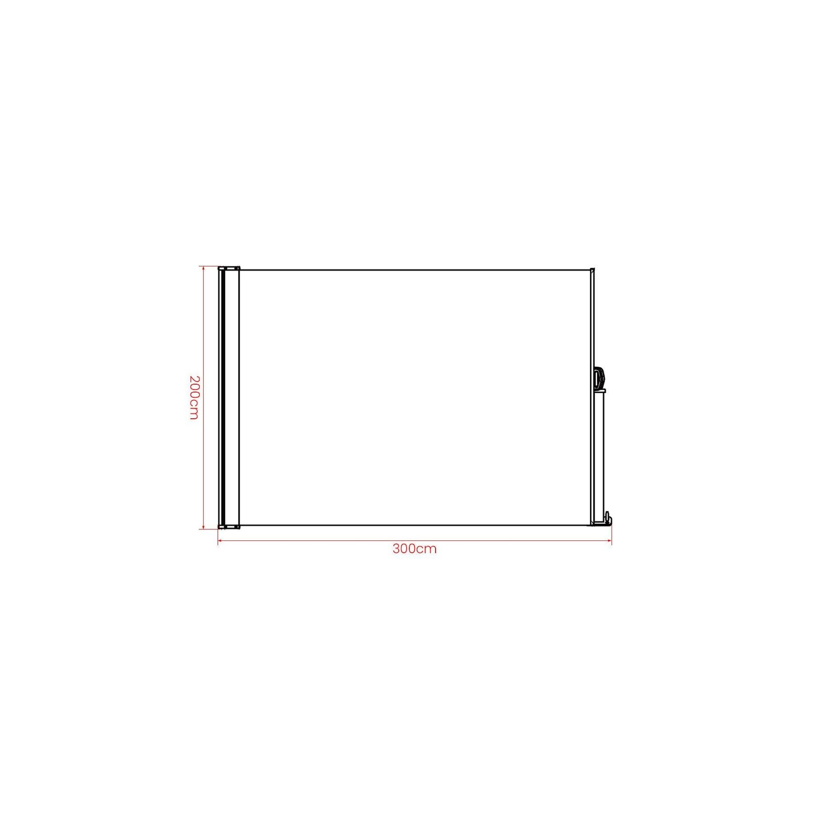 Retractable Side Awning & Privacy Screen 2m X 3m gallery detail image