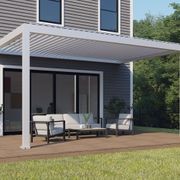 Tasman Motorised Wall Mounted Louvre Roof Aluminium Pergola gallery detail image