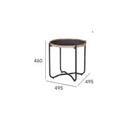 TANIX Side Table - Round - Black gallery detail image