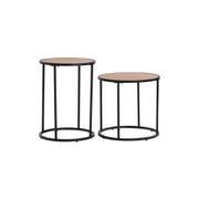 BRADFORD Side Table 40cm  - Natural & Black gallery detail image