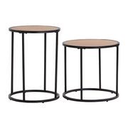 BRADFORD Side Table 45cm - Natural & Black gallery detail image