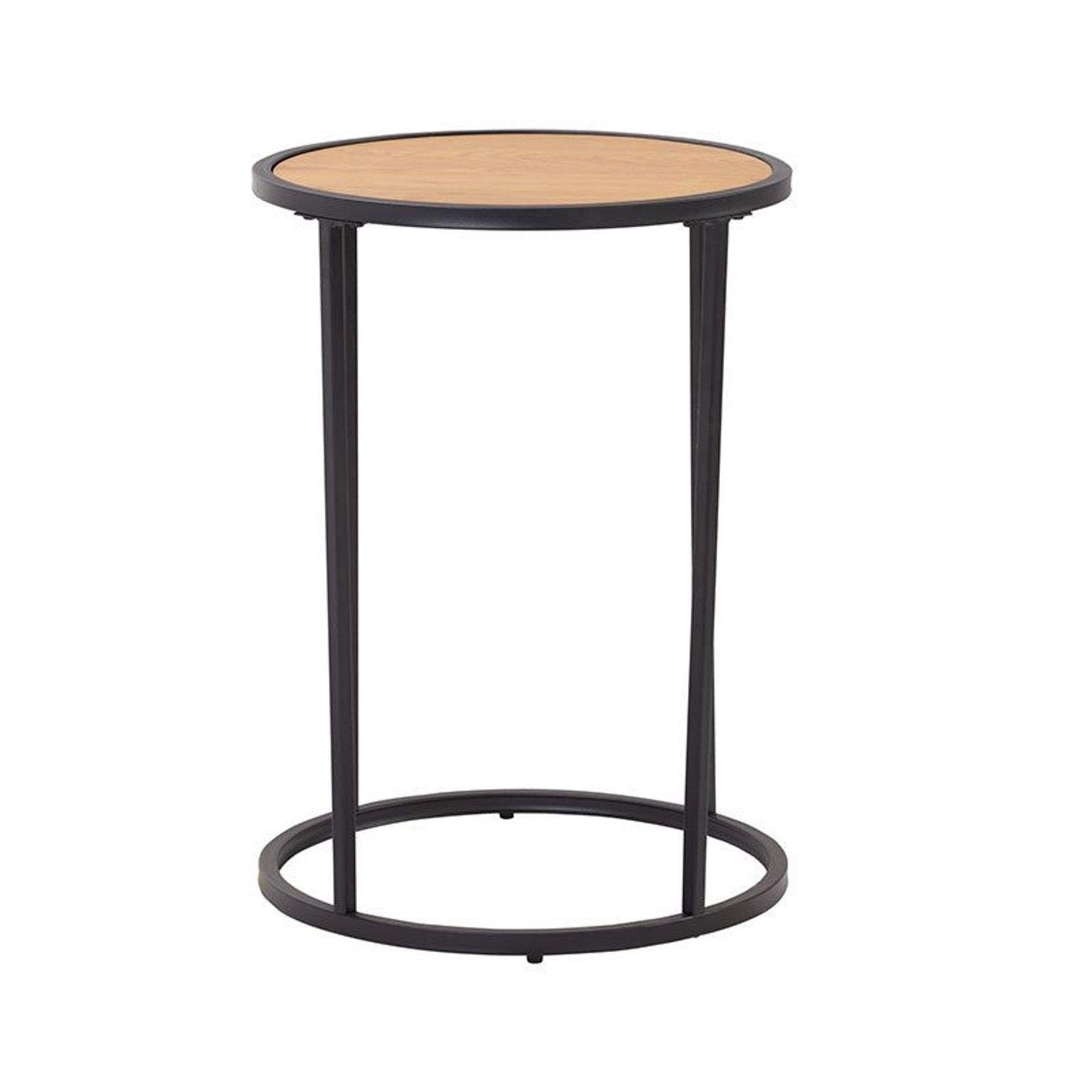 BRADFORD Side Table 40cm  - Natural & Black gallery detail image