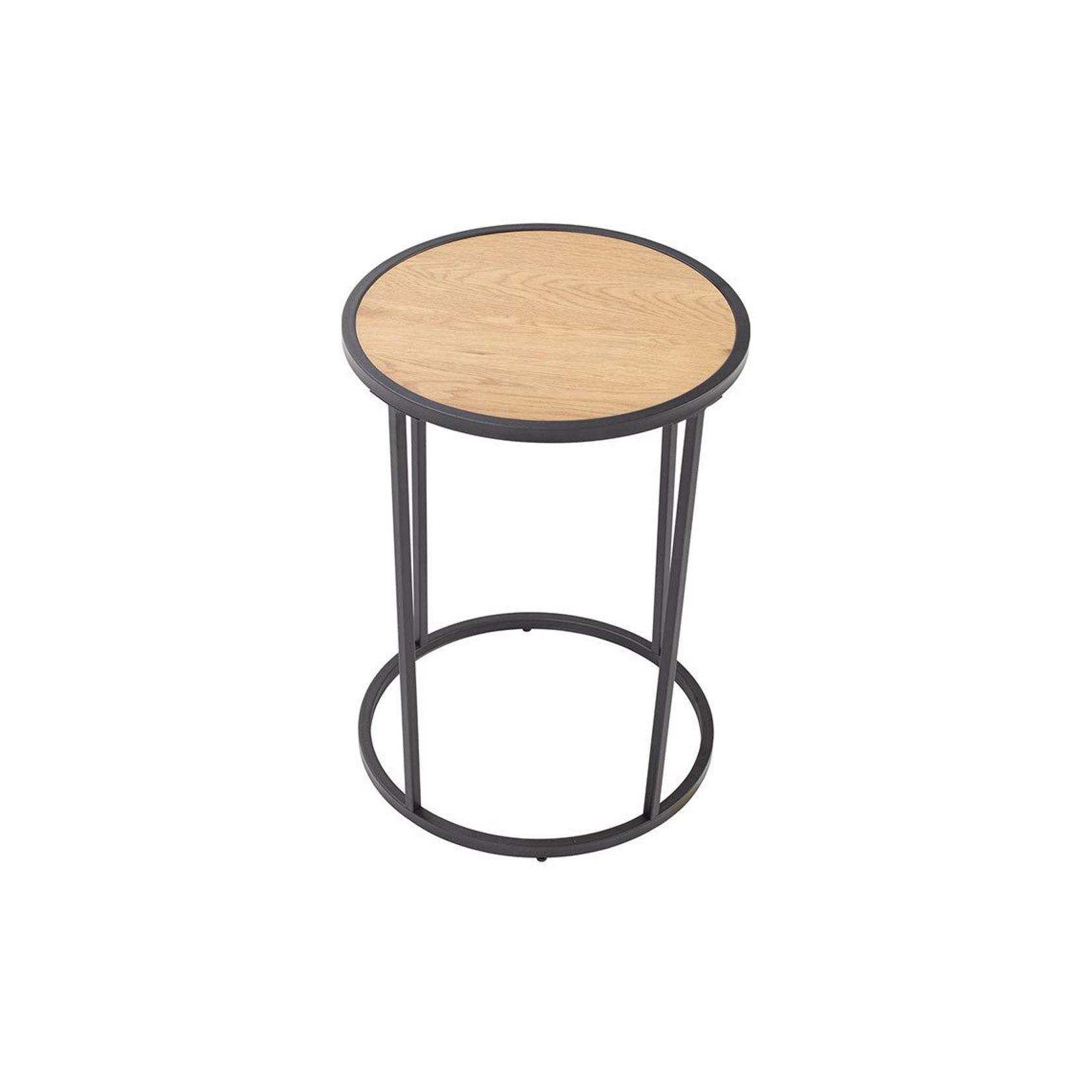 BRADFORD Side Table 40cm  - Natural & Black gallery detail image