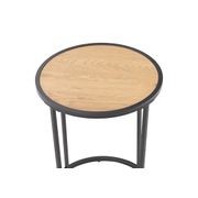 BRADFORD Side Table 40cm  - Natural & Black gallery detail image